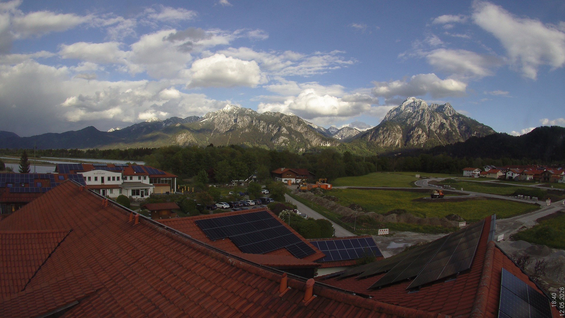 Archiv Foto Webcam Füssen: Ausblick vom Hotel Sommer