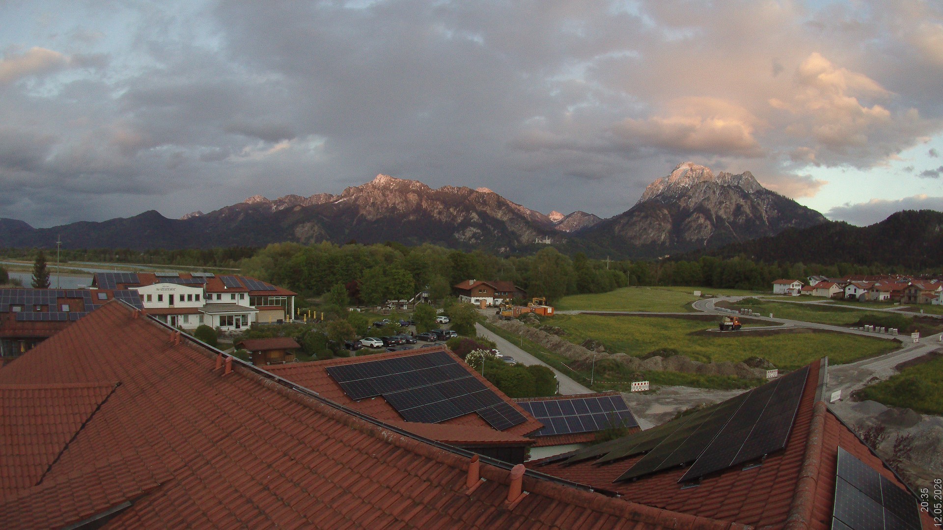 Archiv Foto Webcam Füssen: Ausblick vom Hotel Sommer