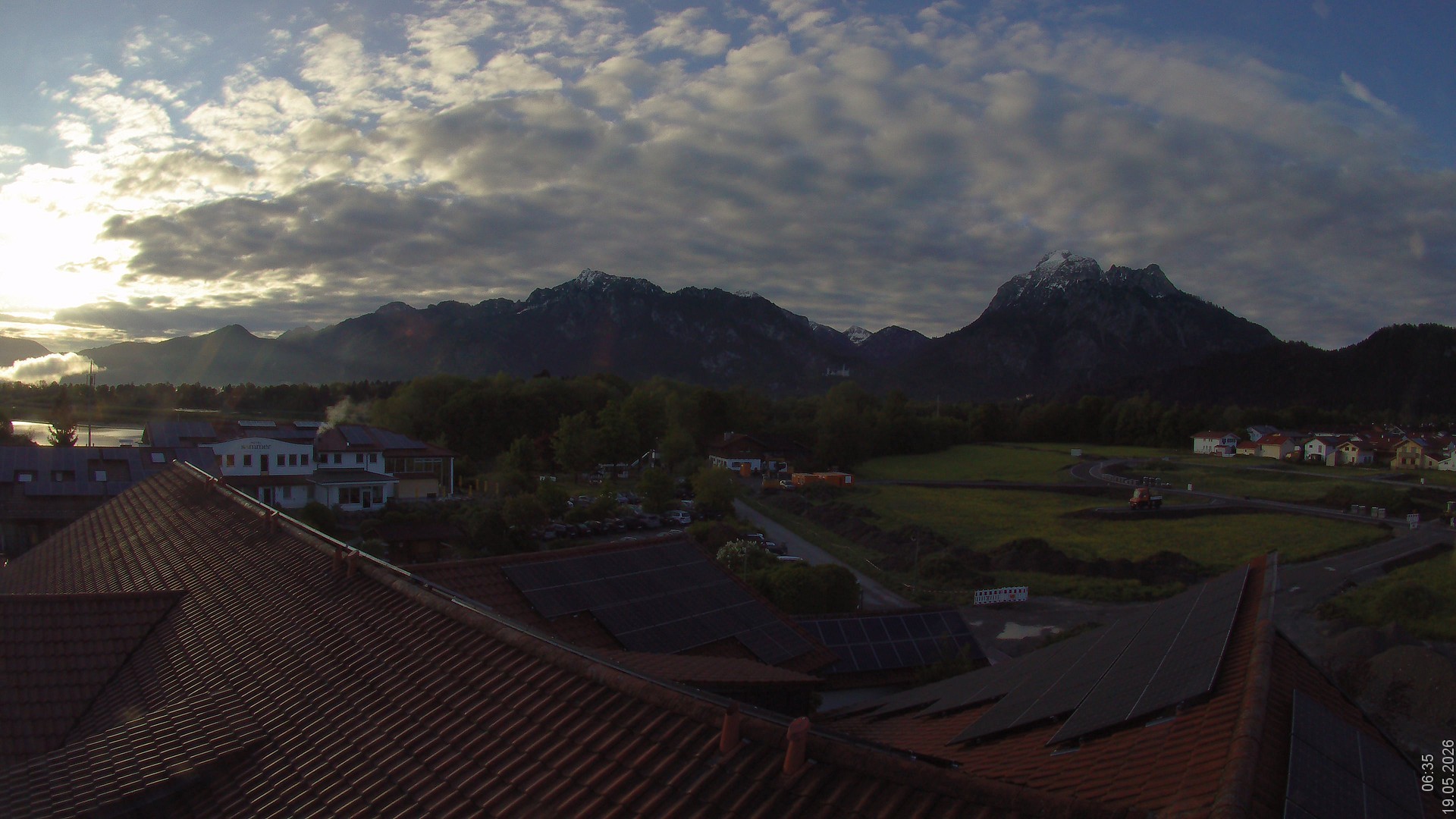 Archiv Foto Webcam Füssen: Ausblick vom Hotel Sommer