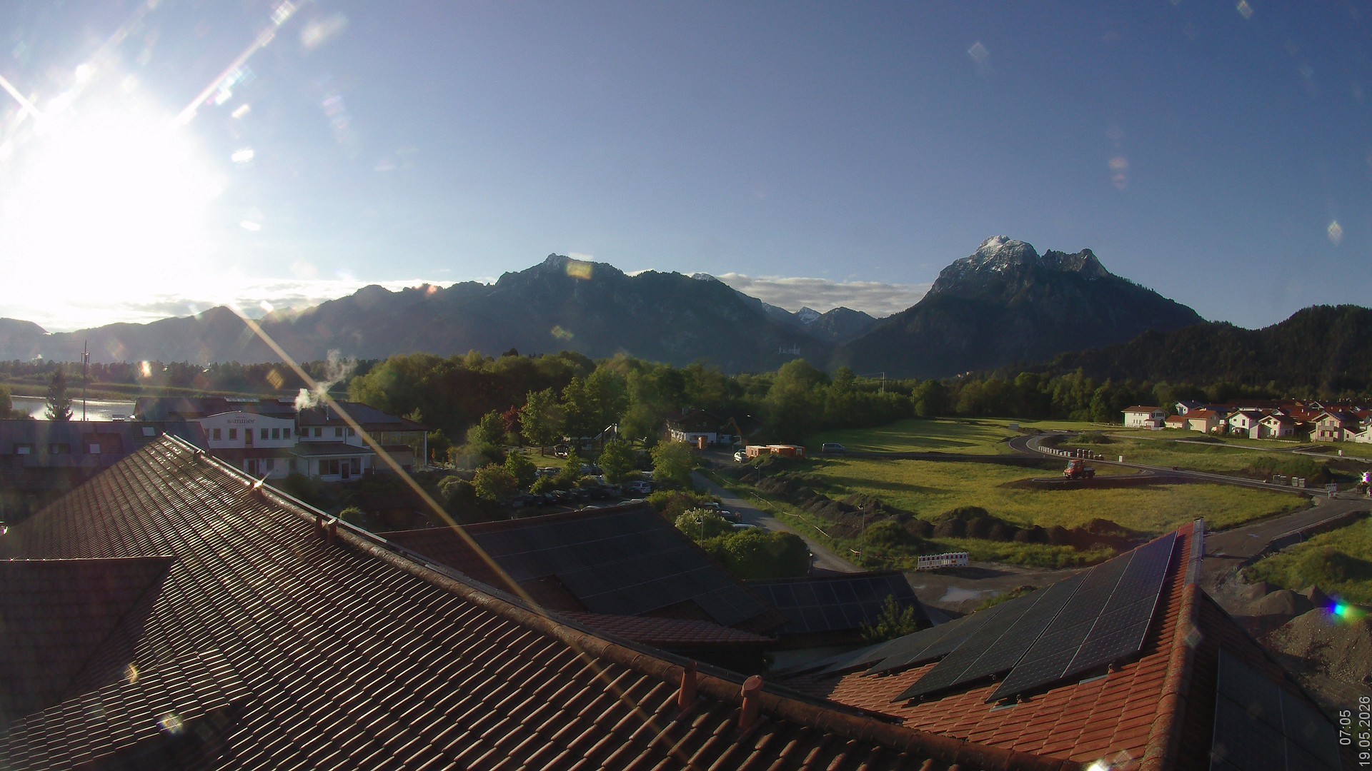 Archiv Foto Webcam Füssen: Ausblick vom Hotel Sommer
