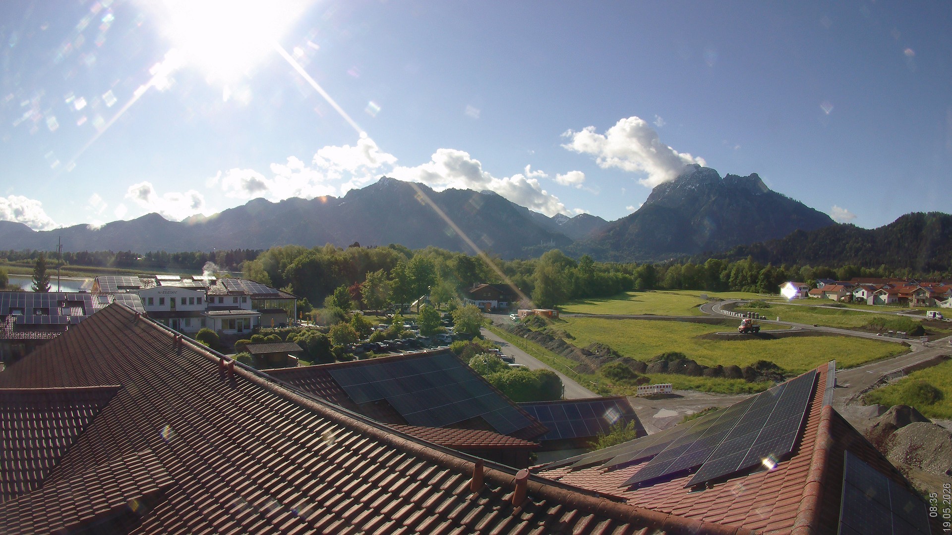 Archiv Foto Webcam Füssen: Ausblick vom Hotel Sommer