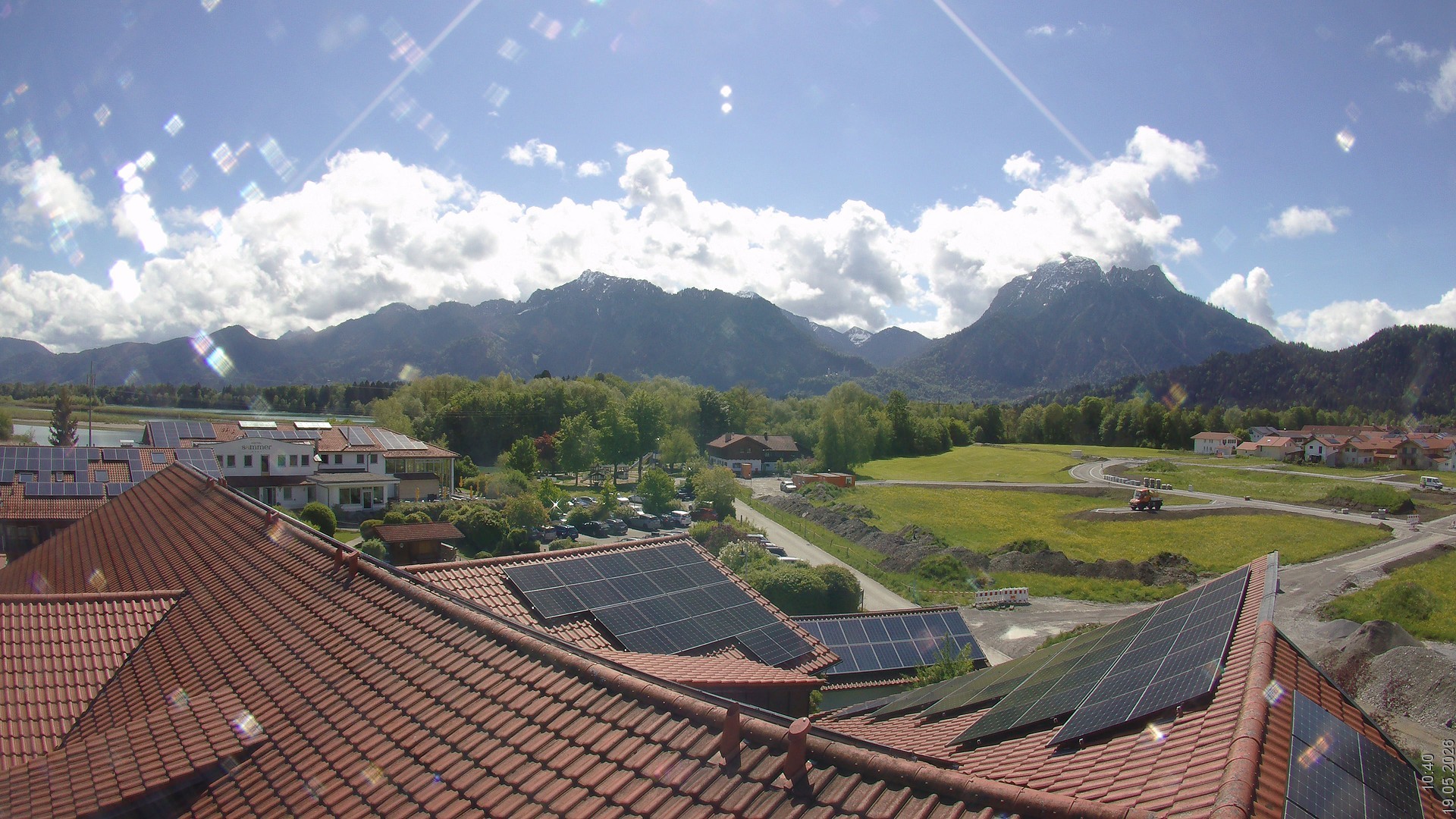 Archiv Foto Webcam Füssen: Ausblick vom Hotel Sommer
