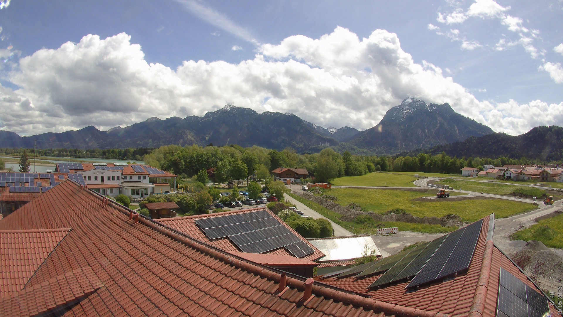 Archiv Foto Webcam Füssen: Ausblick vom Hotel Sommer