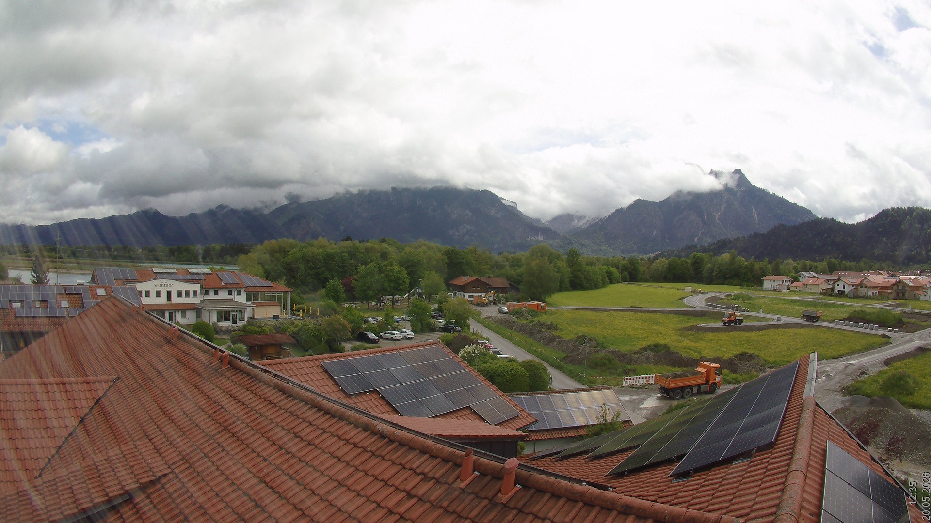 Archiv Foto Webcam Füssen: Ausblick vom Hotel Sommer