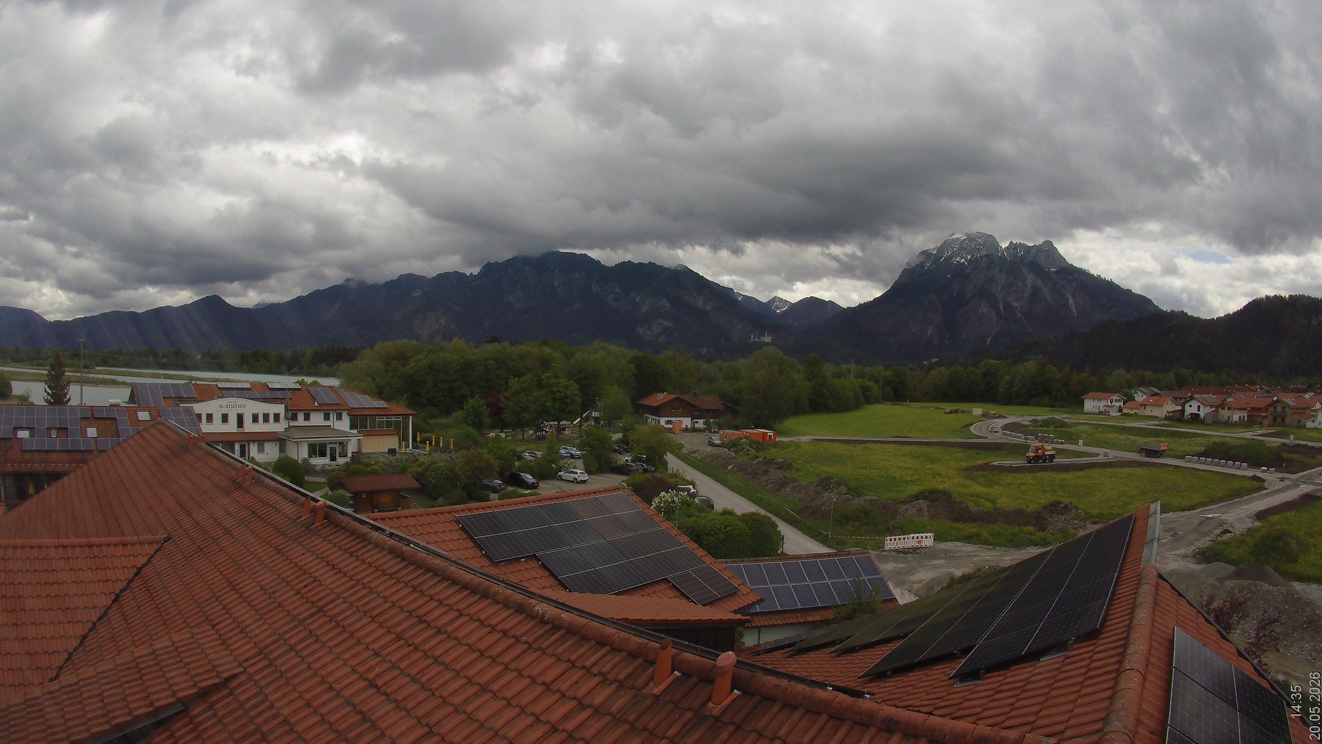 Archiv Foto Webcam Füssen: Ausblick vom Hotel Sommer
