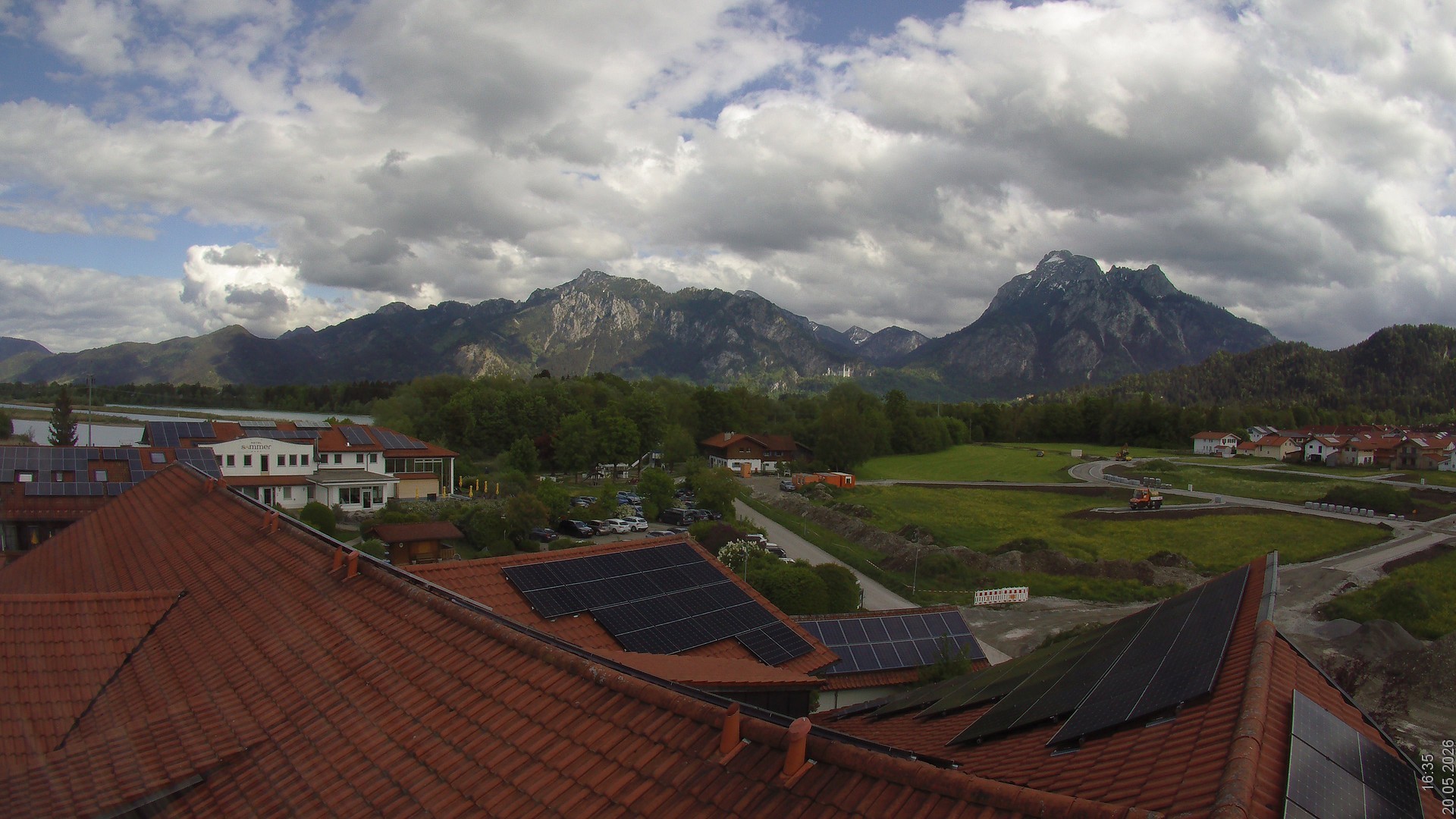 Archiv Foto Webcam Füssen: Ausblick vom Hotel Sommer