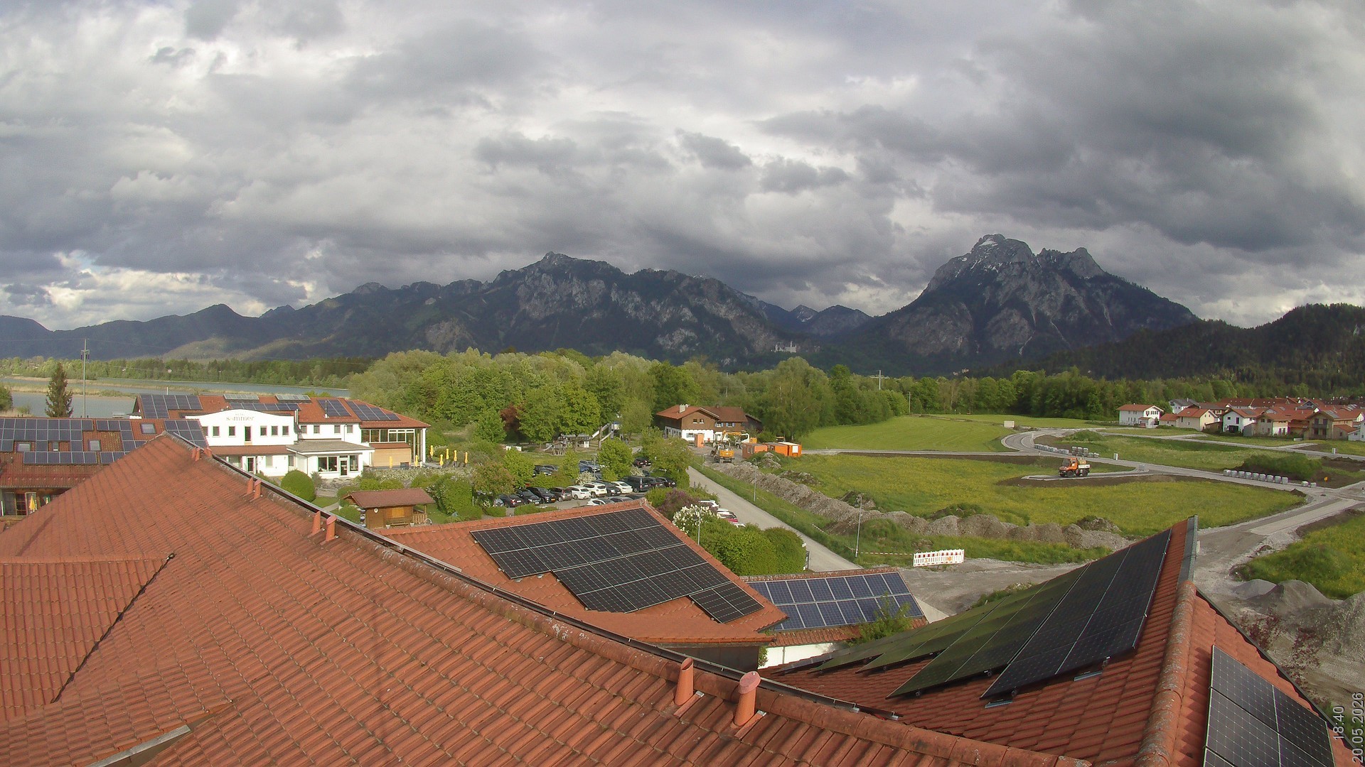 Archiv Foto Webcam Füssen: Ausblick vom Hotel Sommer