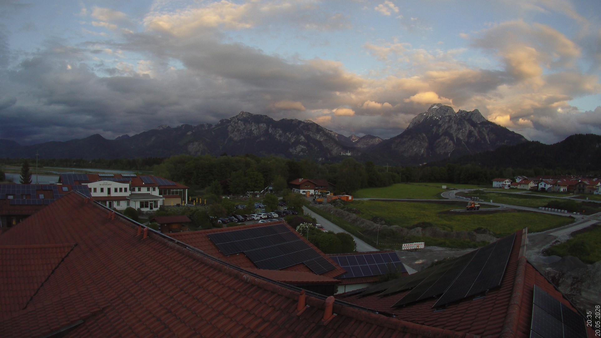 Archiv Foto Webcam Füssen: Ausblick vom Hotel Sommer