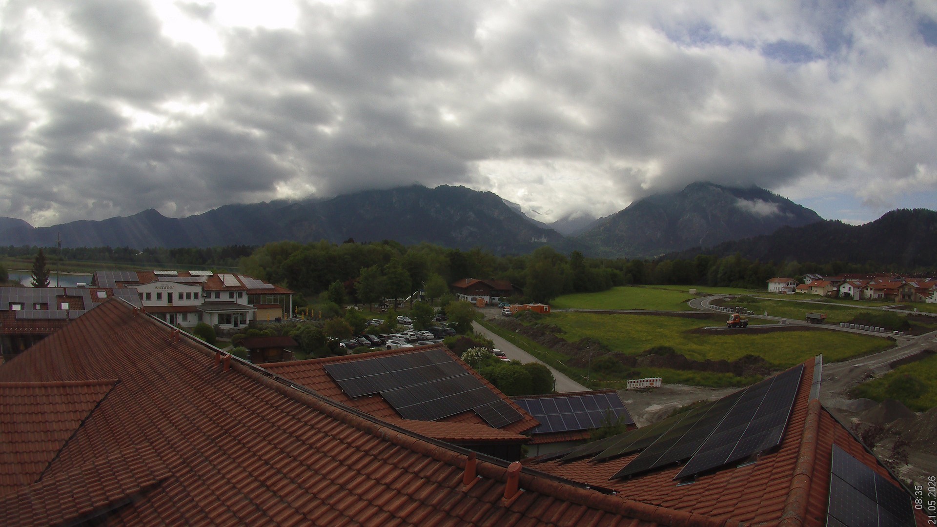 Archiv Foto Webcam Füssen: Ausblick vom Hotel Sommer