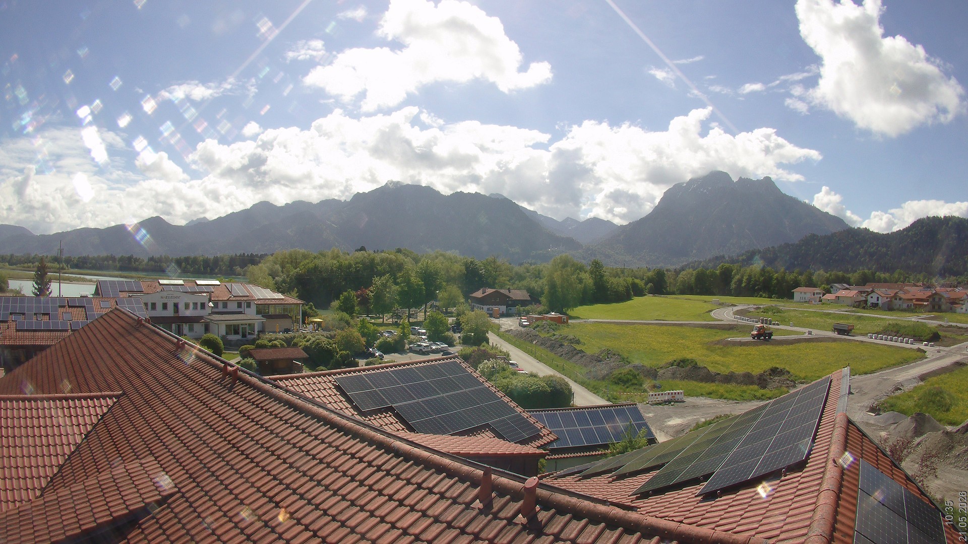 Archiv Foto Webcam Füssen: Ausblick vom Hotel Sommer