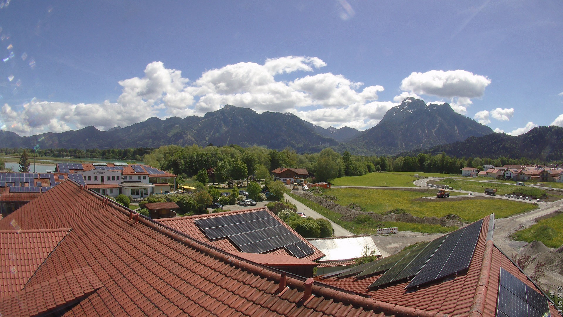 Archiv Foto Webcam Füssen: Ausblick vom Hotel Sommer