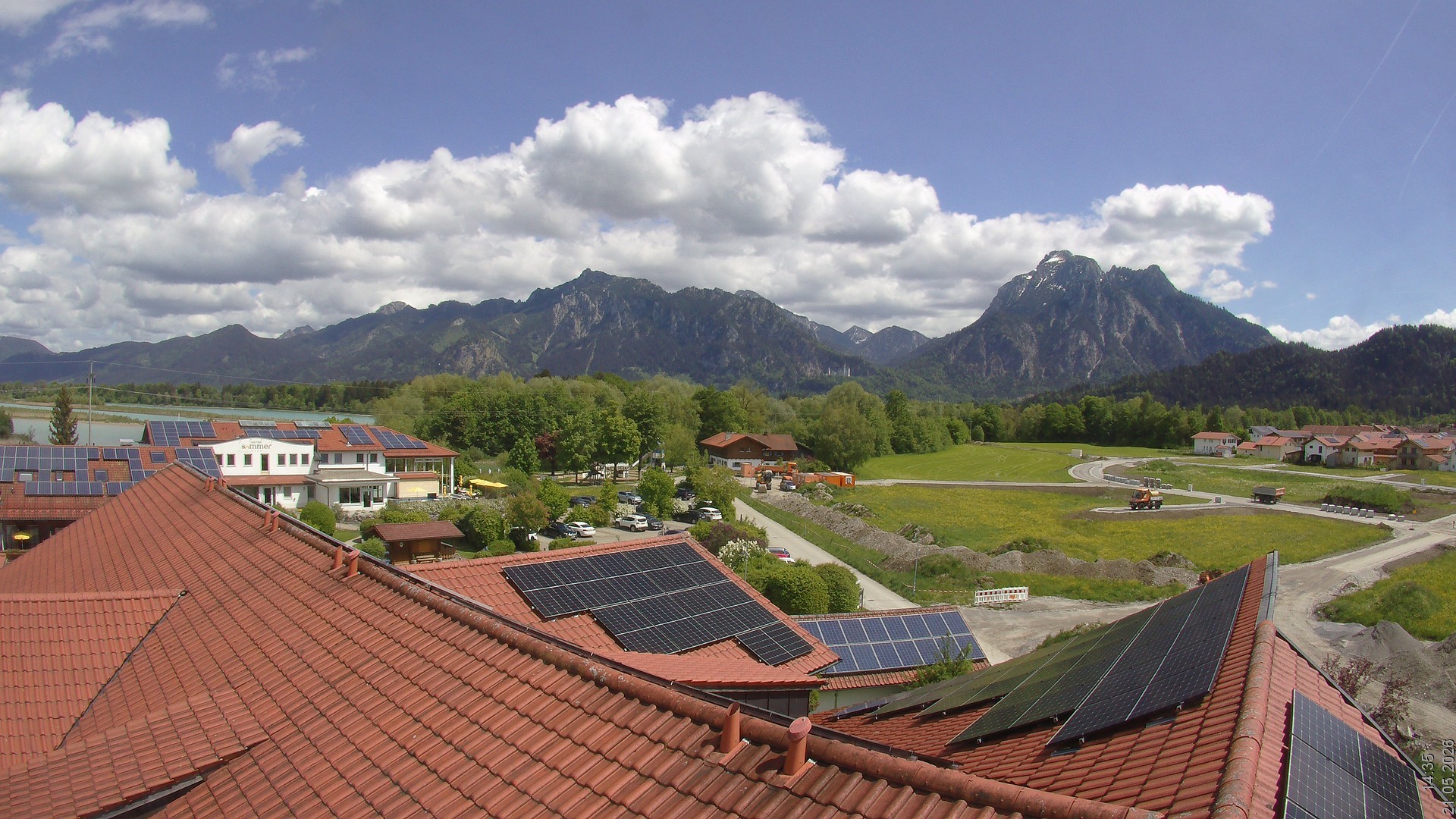 Archiv Foto Webcam Füssen: Ausblick vom Hotel Sommer