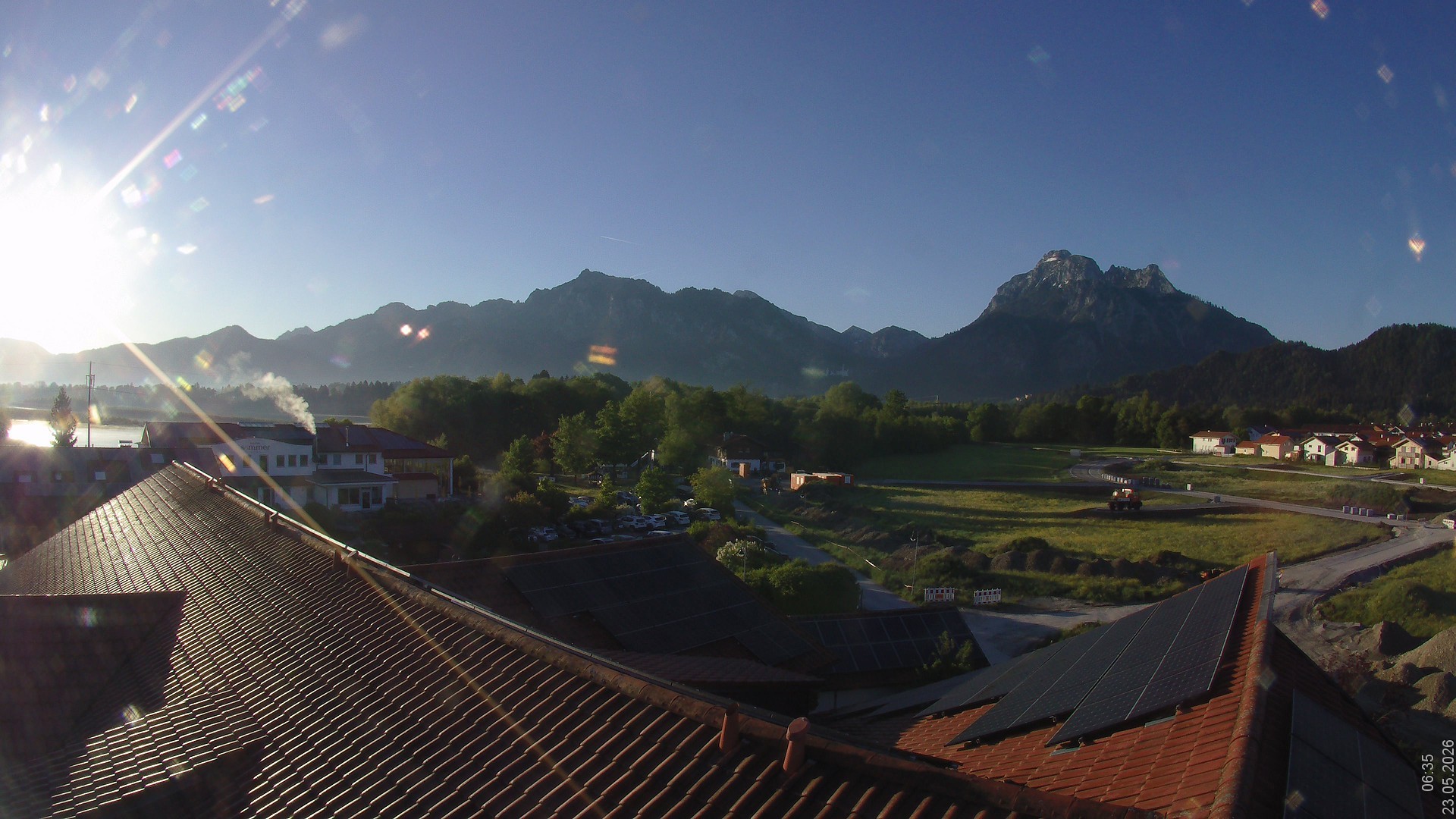 Archiv Foto Webcam Füssen: Ausblick vom Hotel Sommer