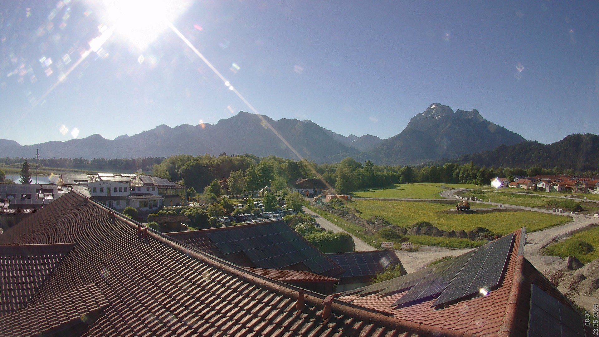 Archiv Foto Webcam Füssen: Ausblick vom Hotel Sommer