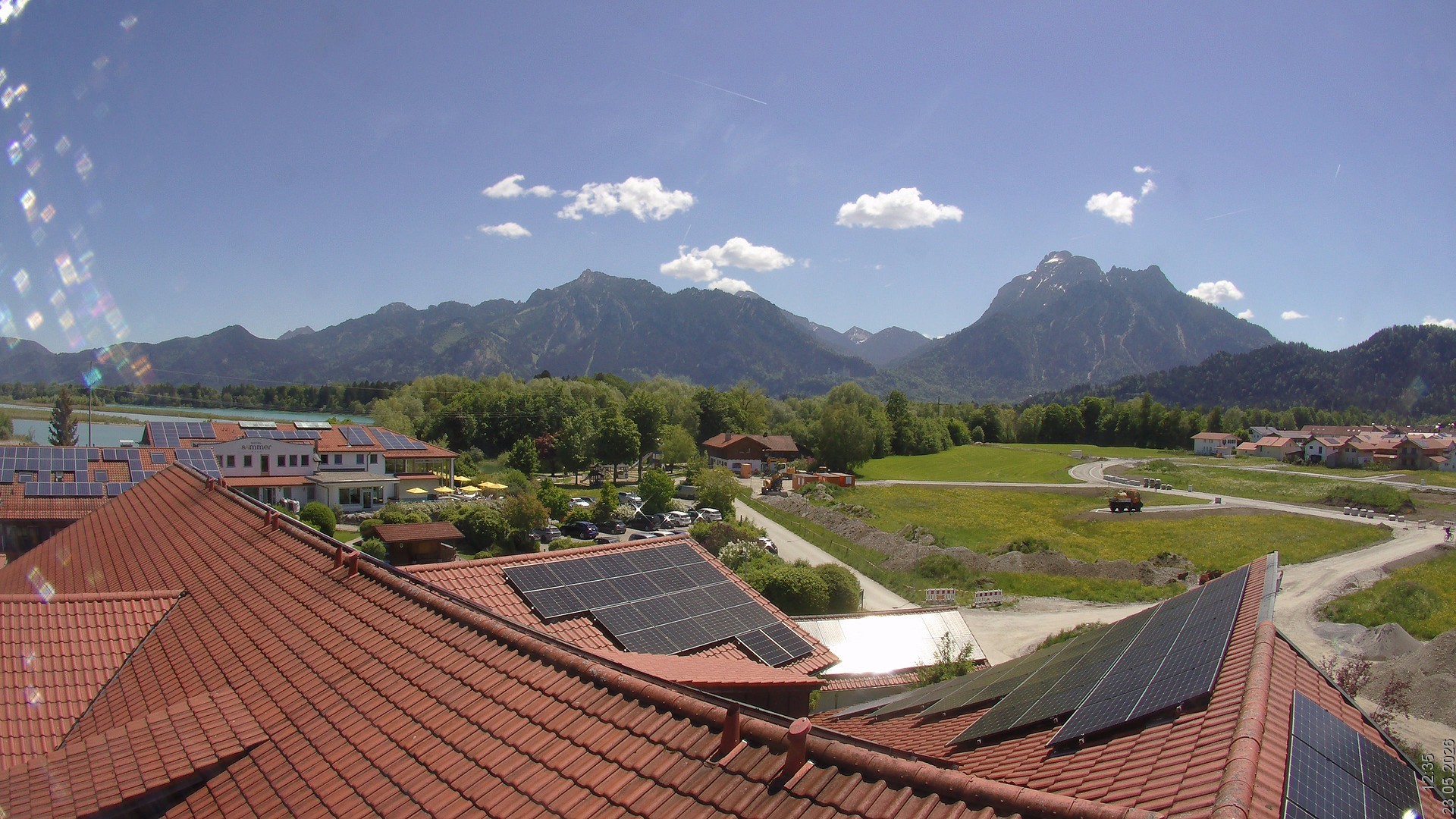 Archiv Foto Webcam Füssen: Ausblick vom Hotel Sommer
