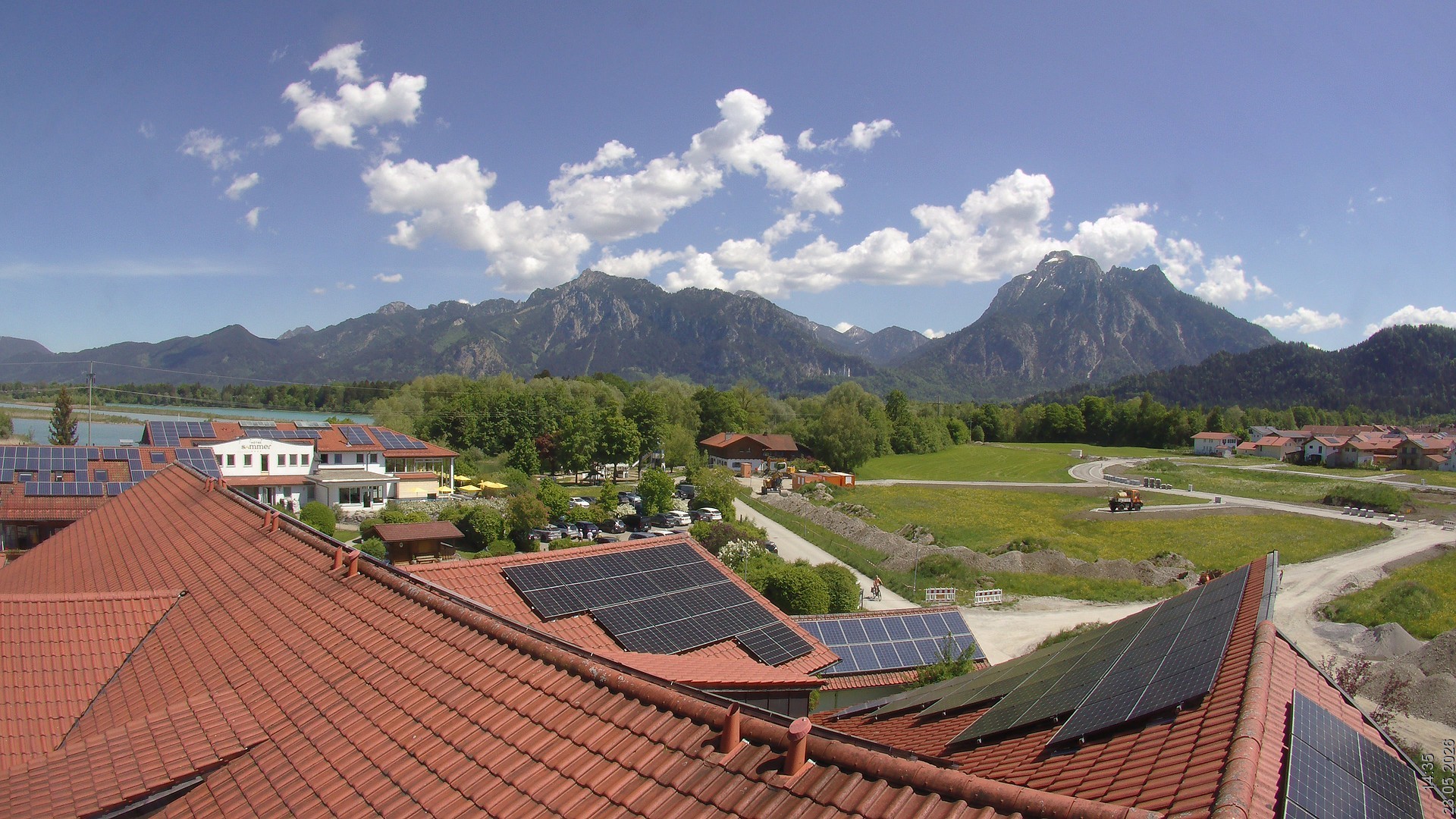 Archiv Foto Webcam Füssen: Ausblick vom Hotel Sommer
