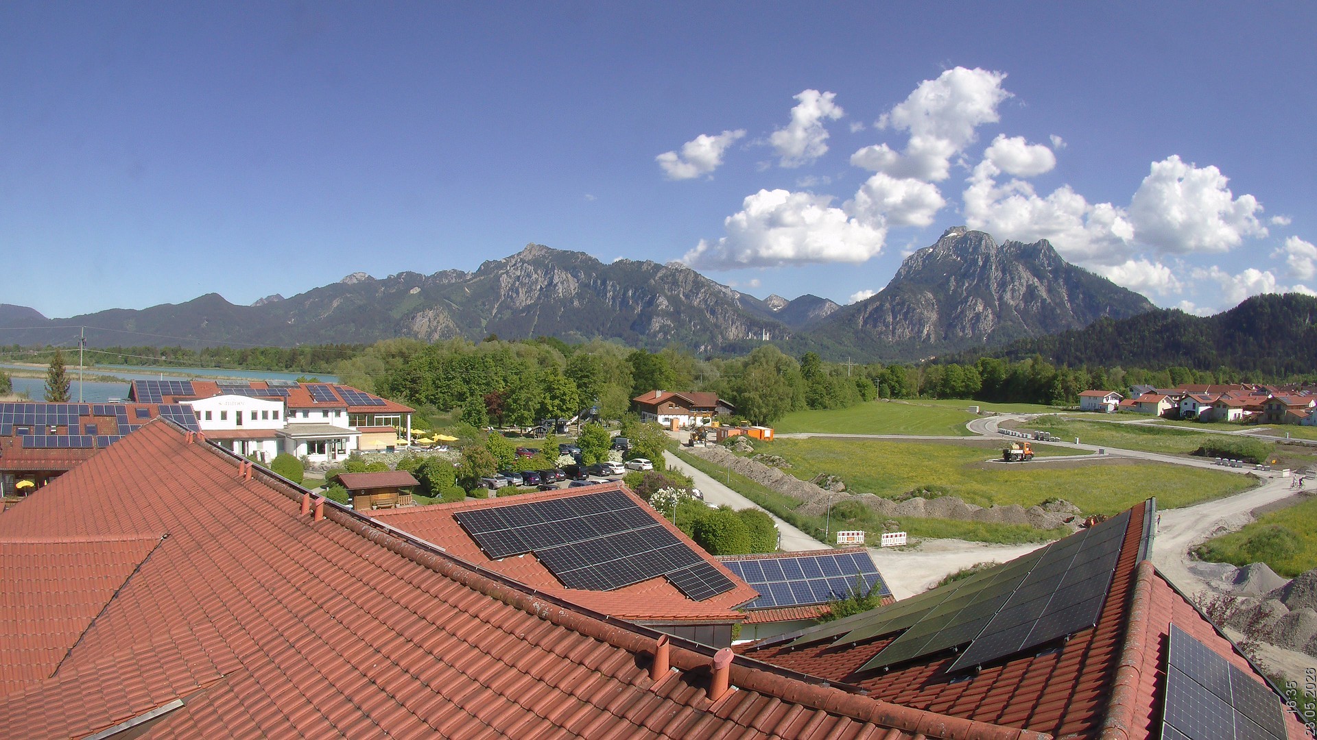 Archiv Foto Webcam Füssen: Ausblick vom Hotel Sommer