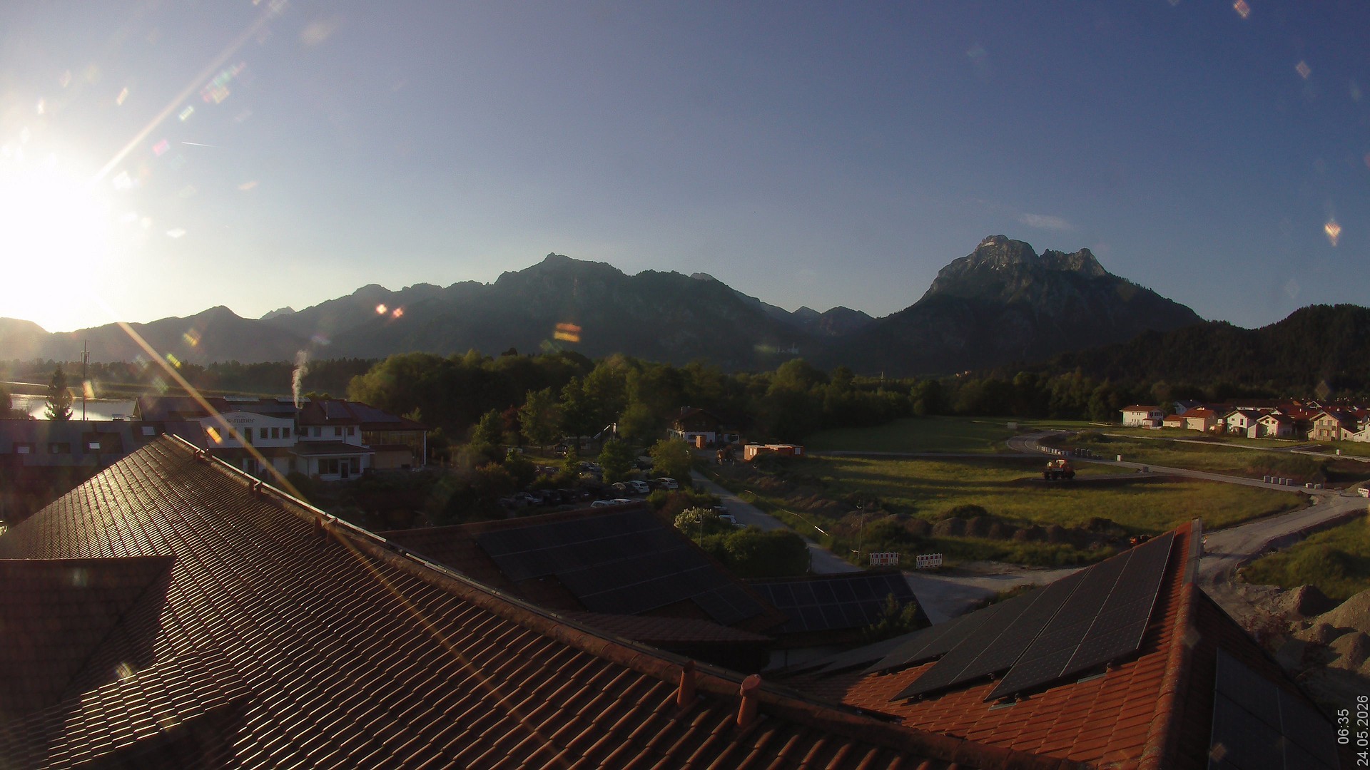 Archiv Foto Webcam Füssen: Ausblick vom Hotel Sommer