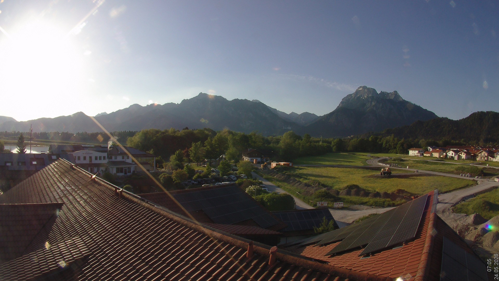 Archiv Foto Webcam Füssen: Ausblick vom Hotel Sommer