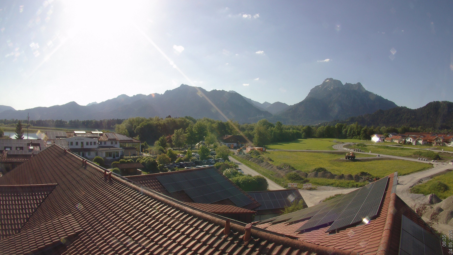 Archiv Foto Webcam Füssen: Ausblick vom Hotel Sommer