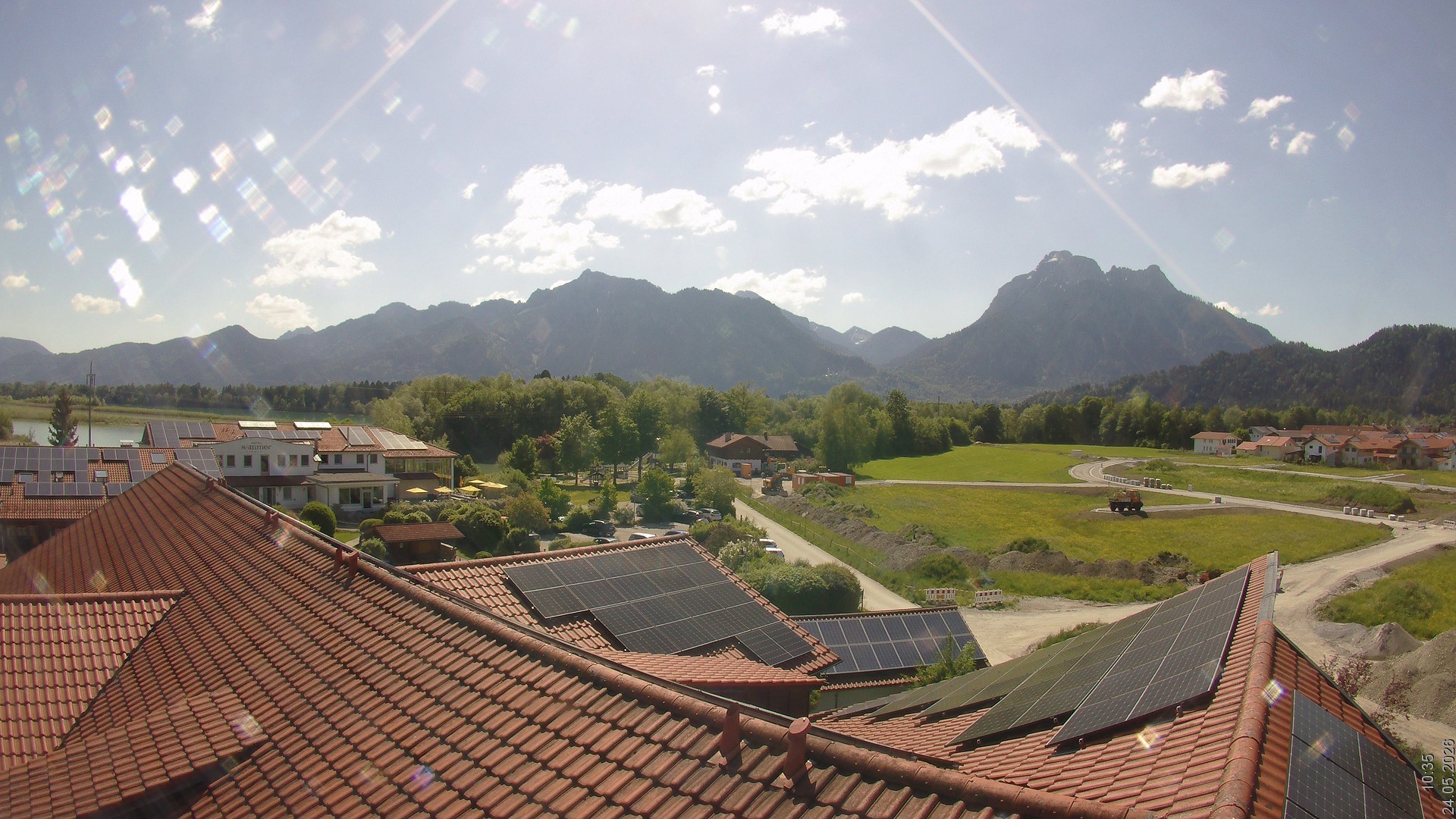 Archiv Foto Webcam Füssen: Ausblick vom Hotel Sommer