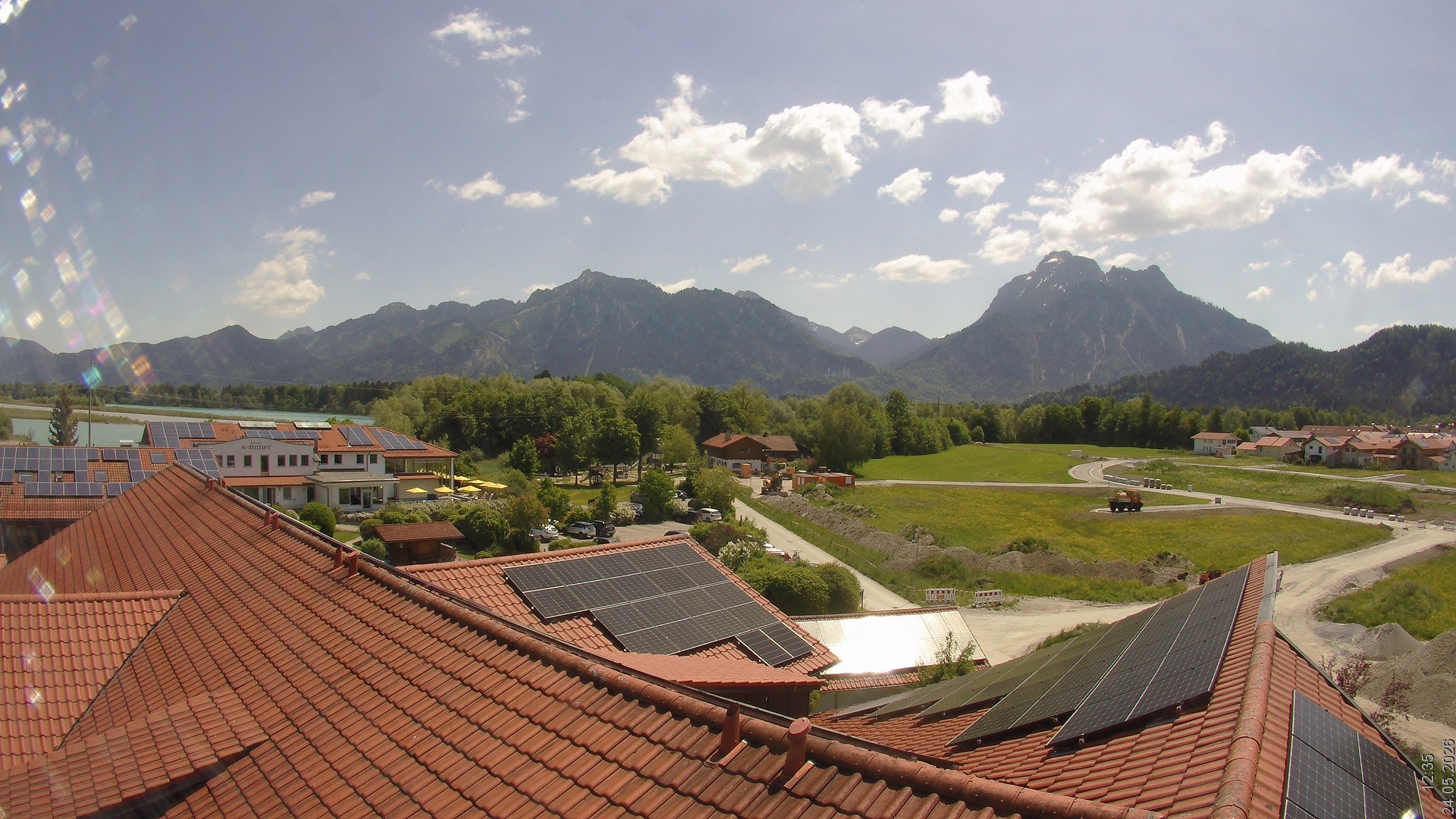 Archiv Foto Webcam Füssen: Ausblick vom Hotel Sommer