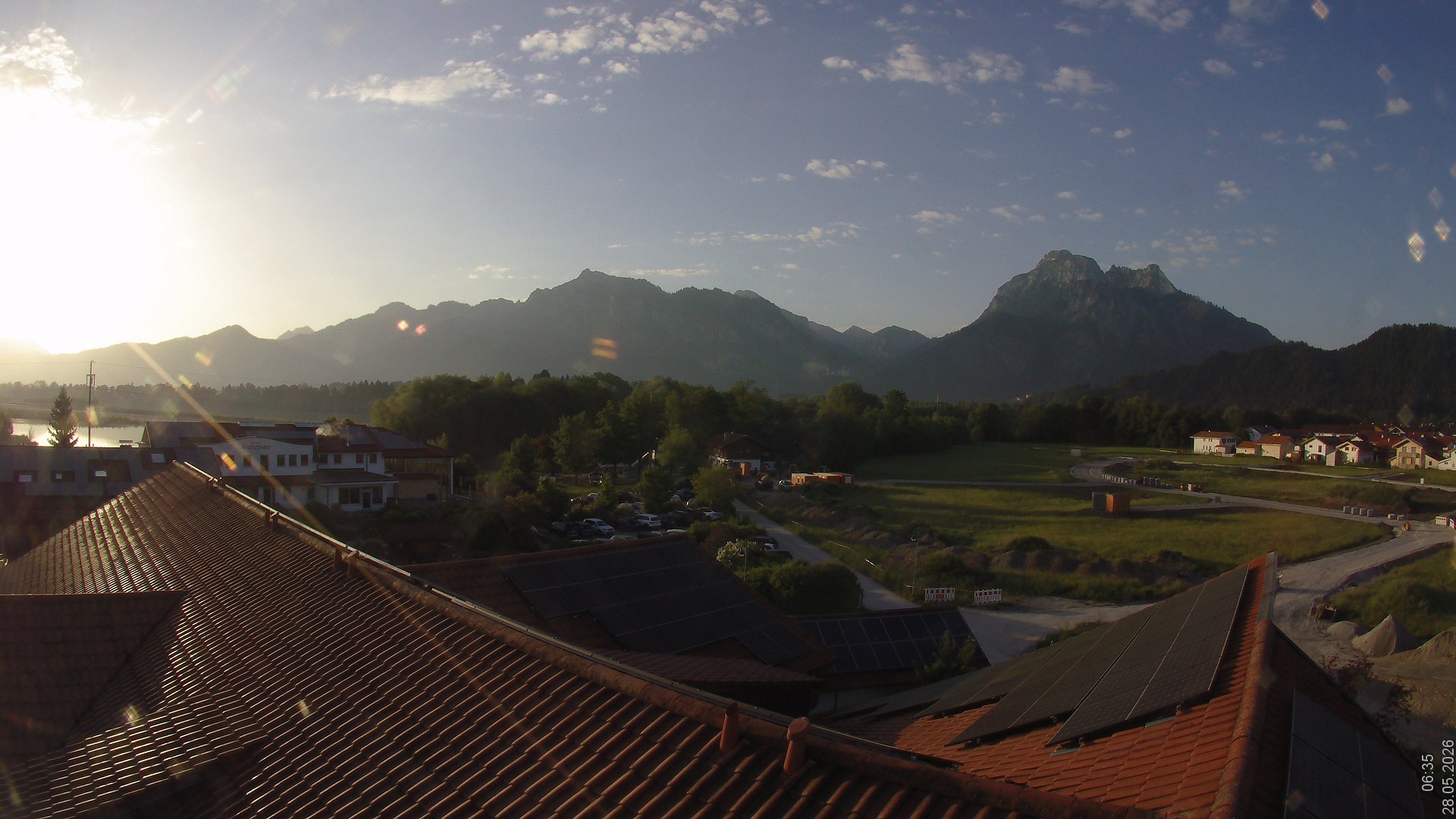 Archiv Foto Webcam Füssen: Ausblick vom Hotel Sommer