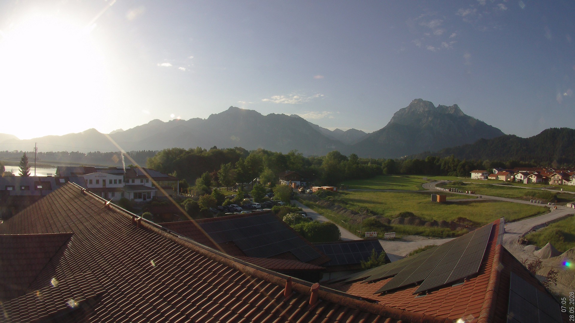Archived image Webcam View from the Hotel Sommer (Allgäu)