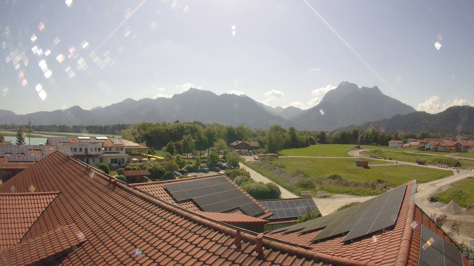 Archiv Foto Webcam Füssen: Ausblick vom Hotel Sommer