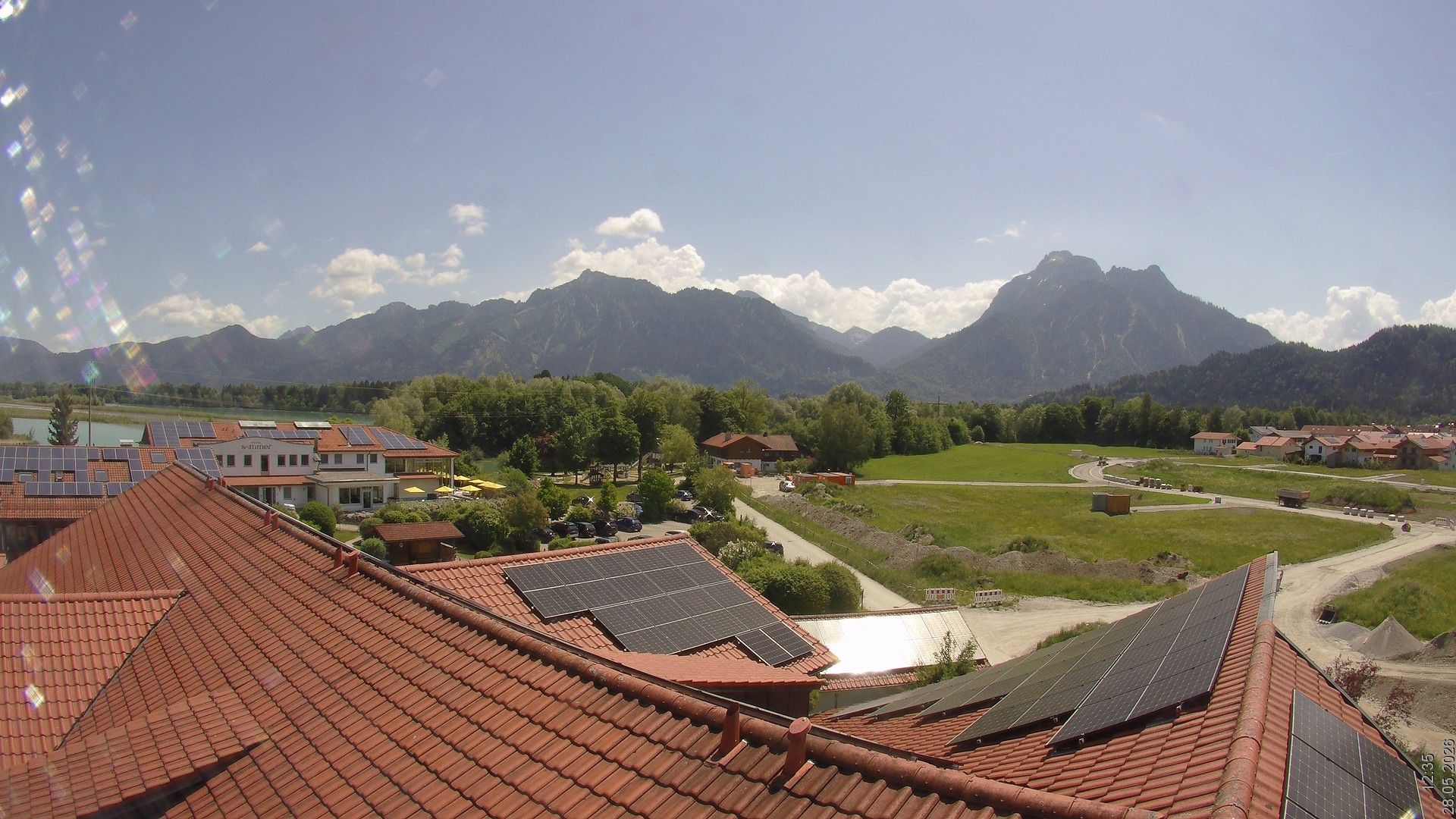 Archiv Foto Webcam Füssen: Ausblick vom Hotel Sommer
