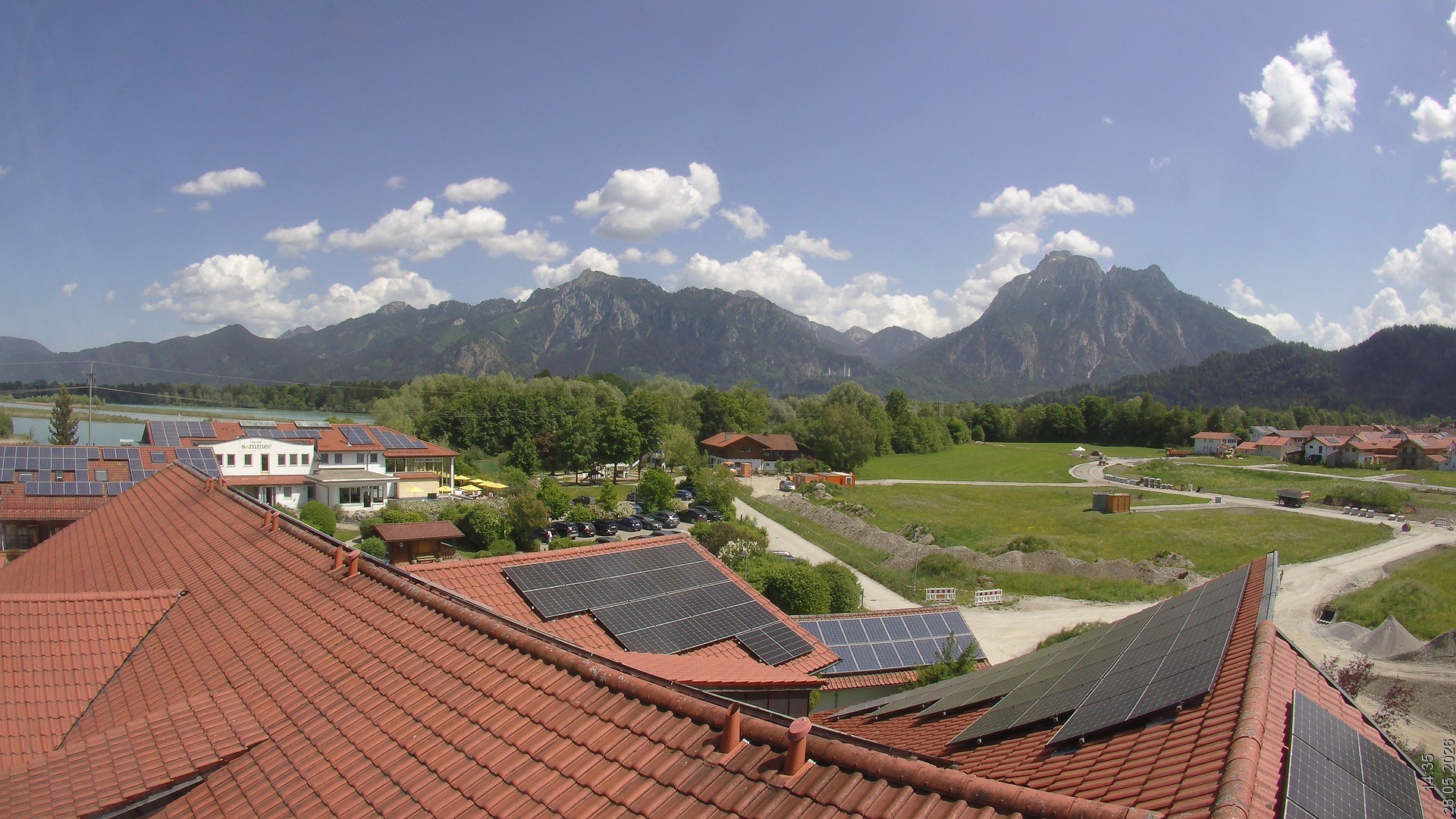 Archiv Foto Webcam Füssen: Ausblick vom Hotel Sommer