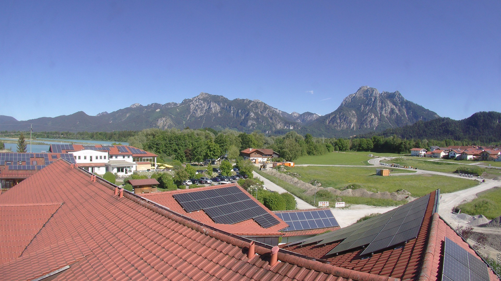 Archiv Foto Webcam Füssen: Ausblick vom Hotel Sommer