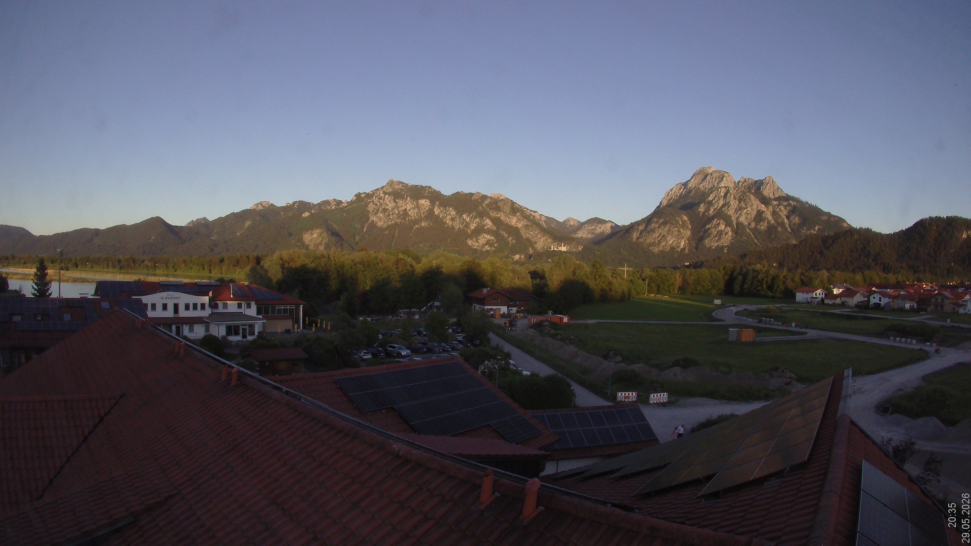 Archiv Foto Webcam Füssen: Ausblick vom Hotel Sommer
