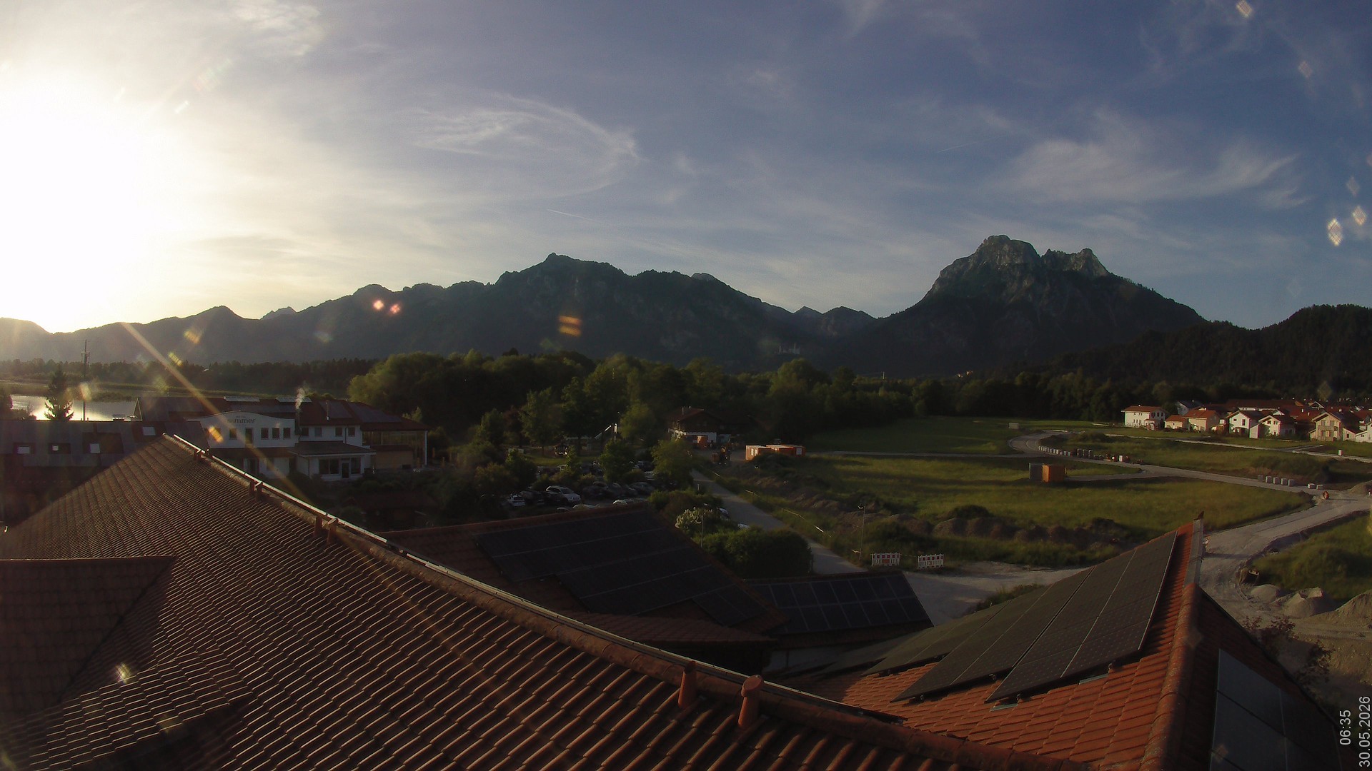 Archiv Foto Webcam Füssen: Ausblick vom Hotel Sommer