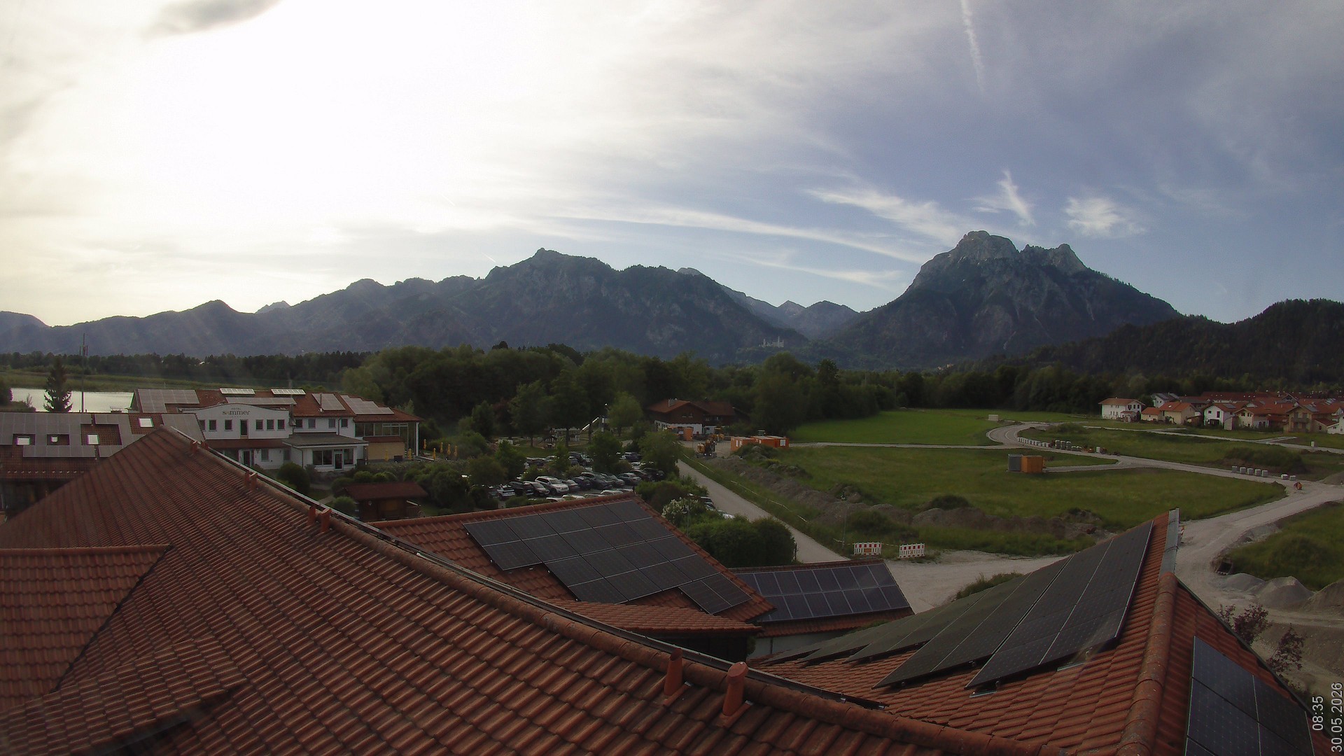 Archiv Foto Webcam Füssen: Ausblick vom Hotel Sommer