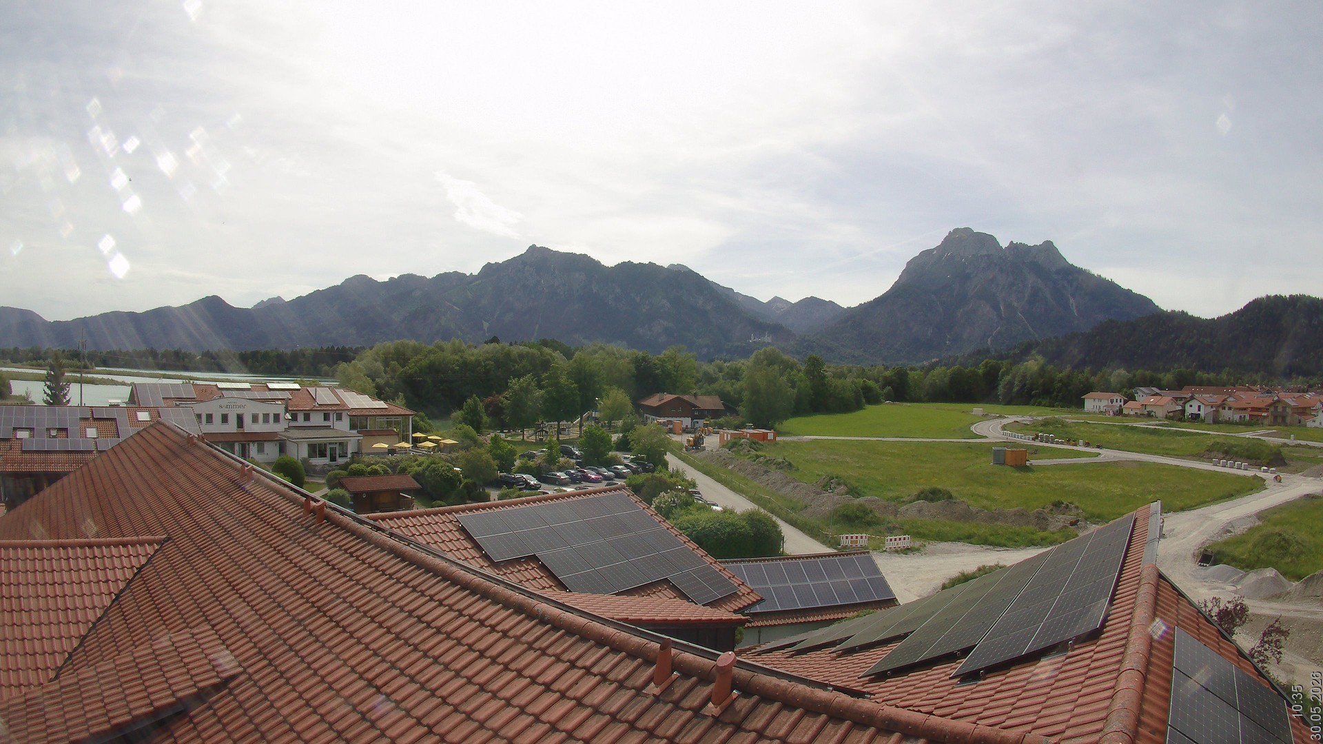 Archiv Foto Webcam Füssen: Ausblick vom Hotel Sommer