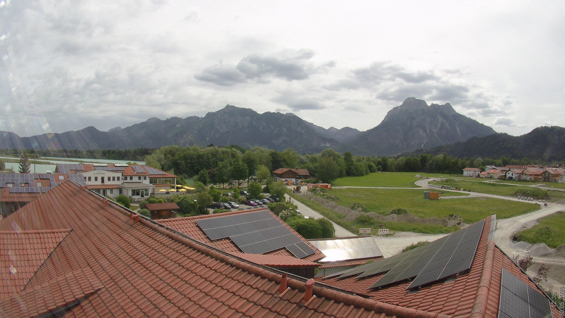Archiv Foto Webcam Füssen: Ausblick vom Hotel Sommer