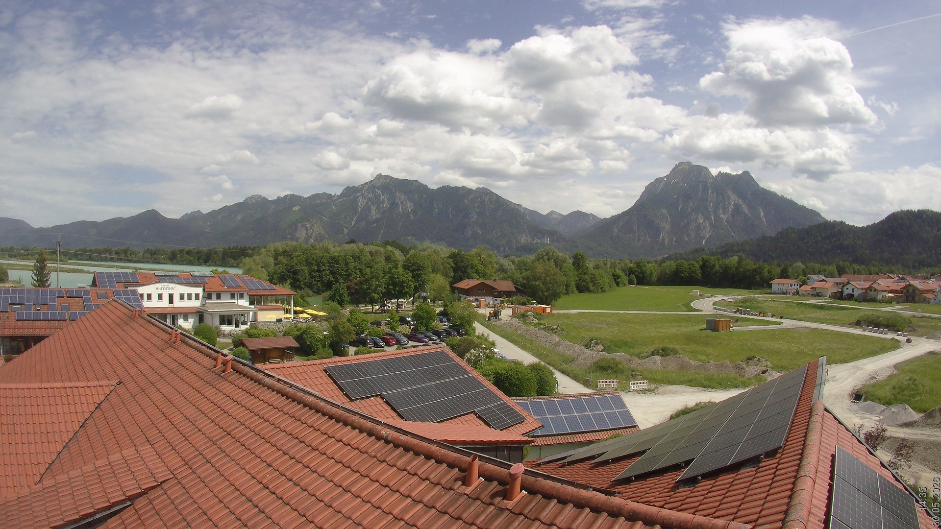 Archiv Foto Webcam Füssen: Ausblick vom Hotel Sommer