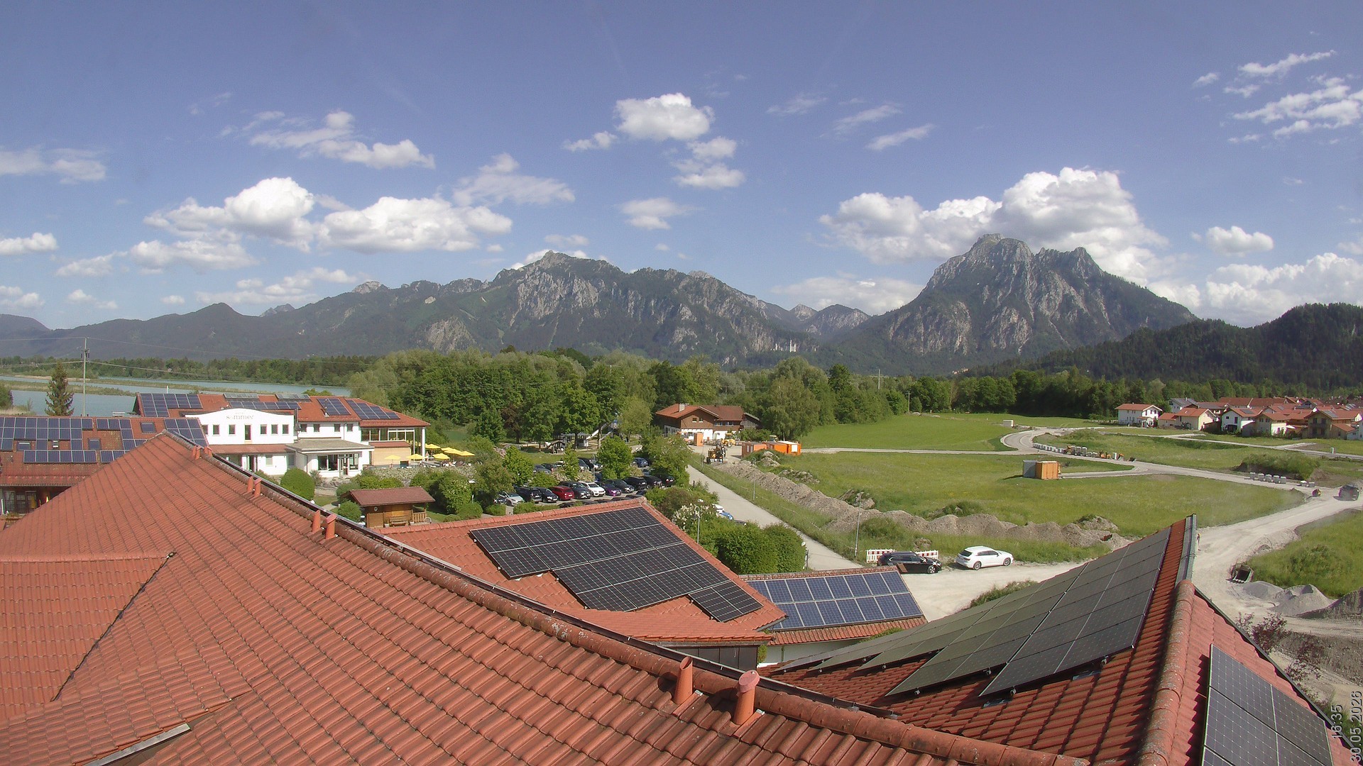 Archiv Foto Webcam Füssen: Ausblick vom Hotel Sommer