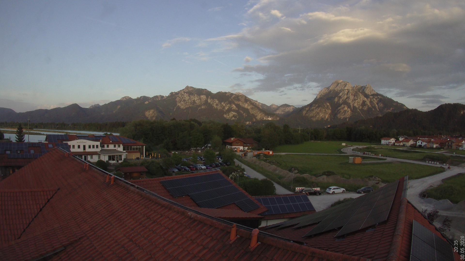 Archiv Foto Webcam Füssen: Ausblick vom Hotel Sommer