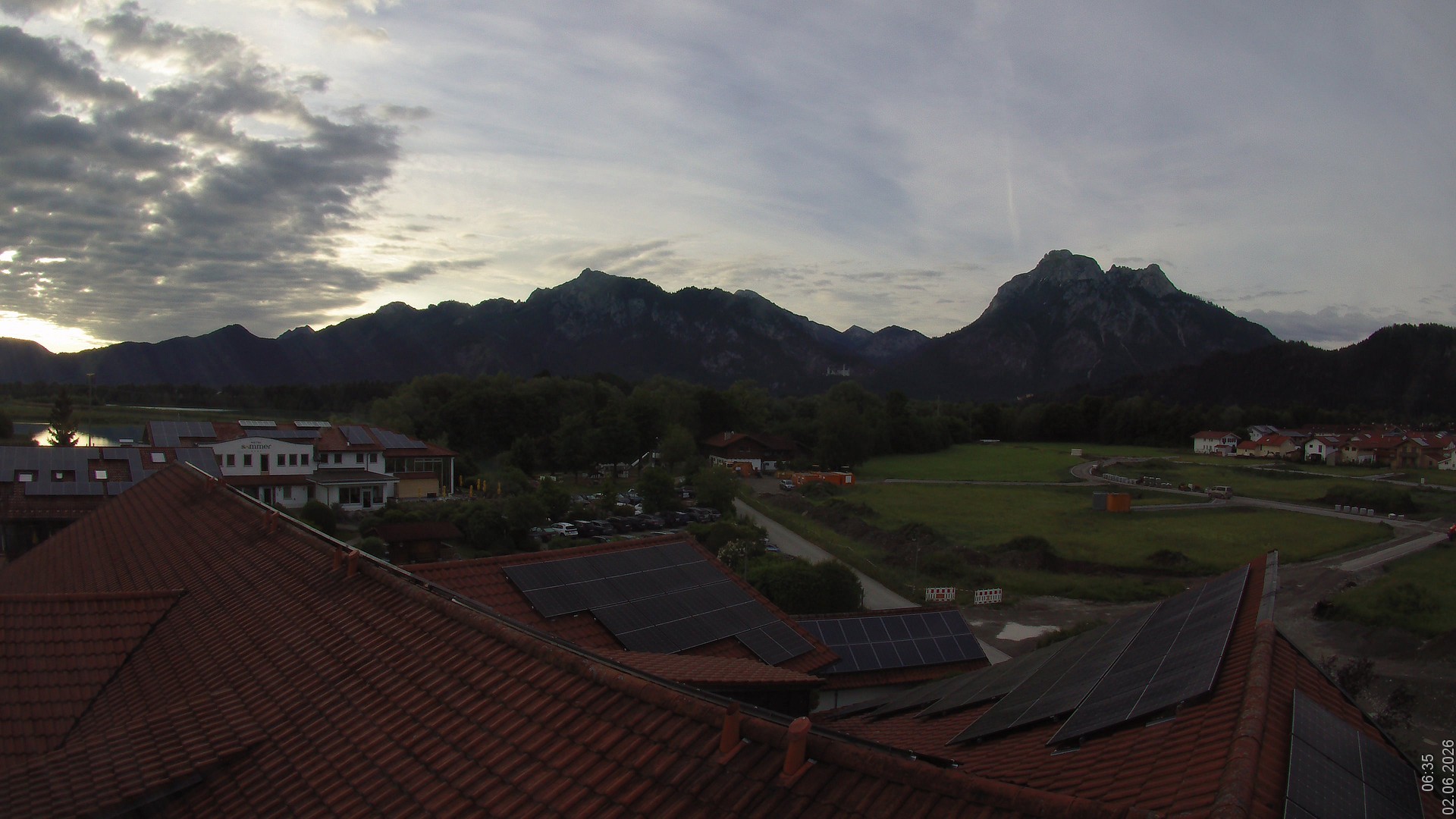 Archiv Foto Webcam Füssen: Ausblick vom Hotel Sommer