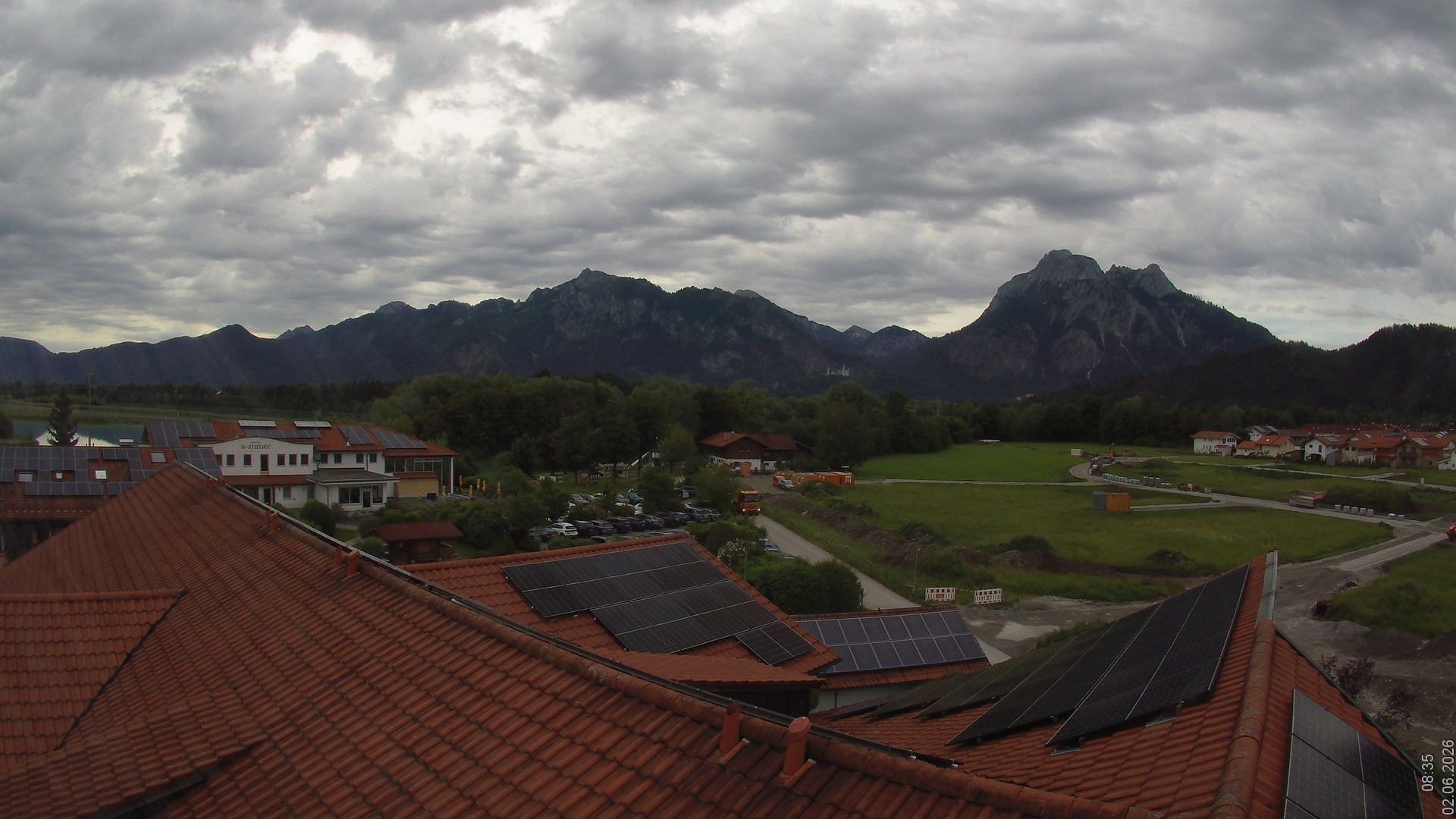 Archiv Foto Webcam Füssen: Ausblick vom Hotel Sommer