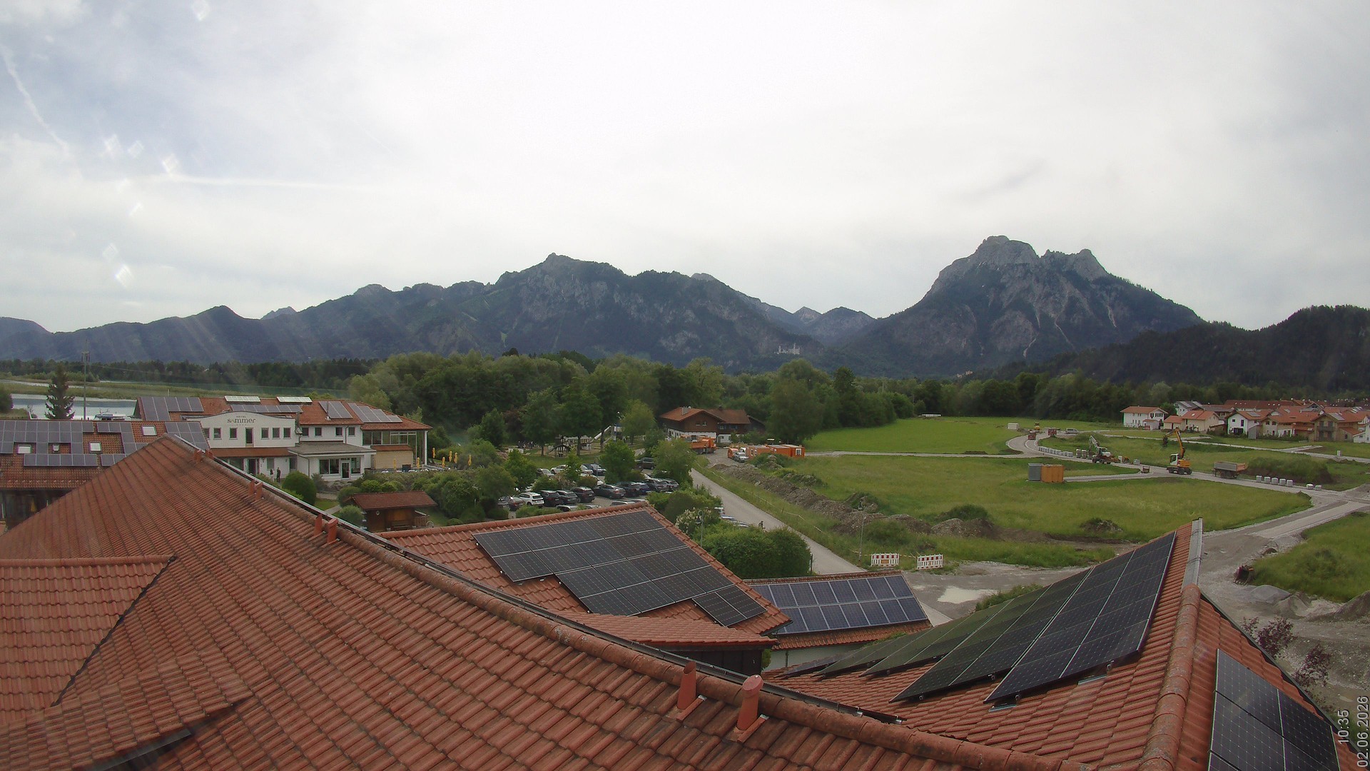 Archiv Foto Webcam Füssen: Ausblick vom Hotel Sommer