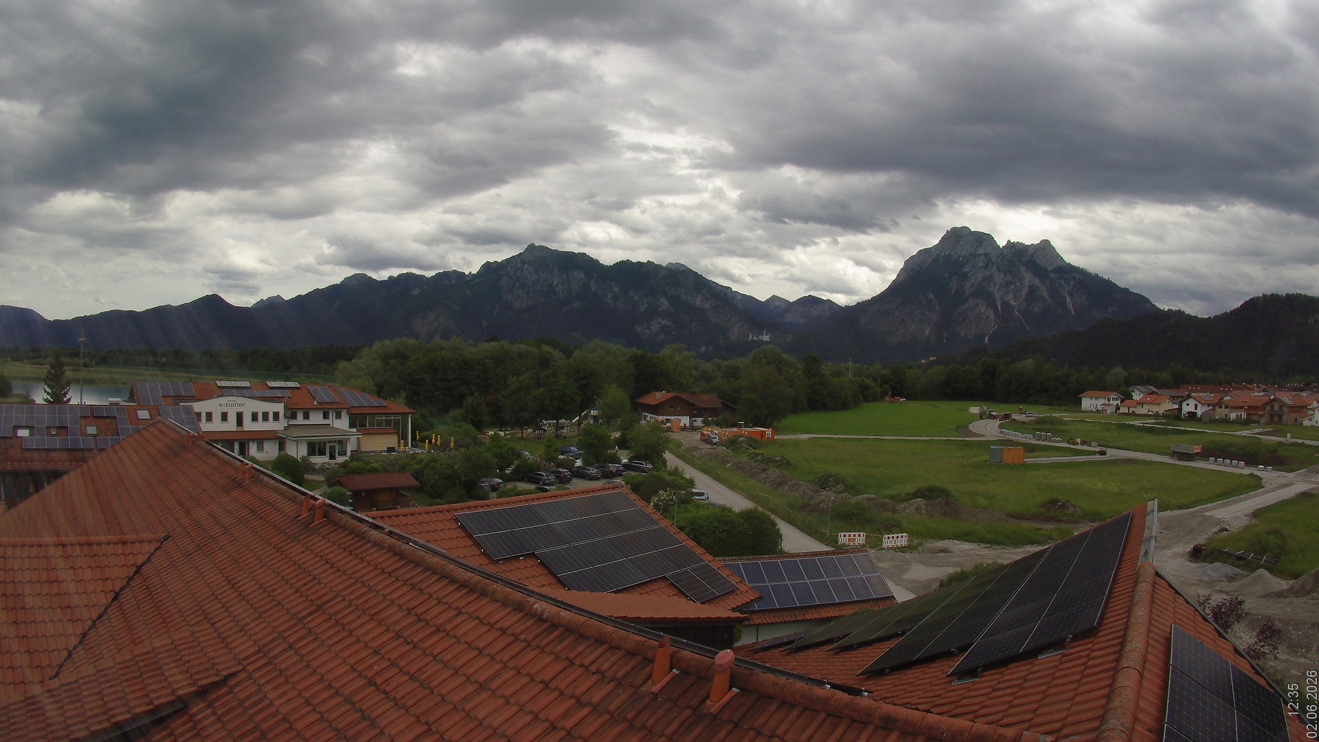 Archiv Foto Webcam Füssen: Ausblick vom Hotel Sommer