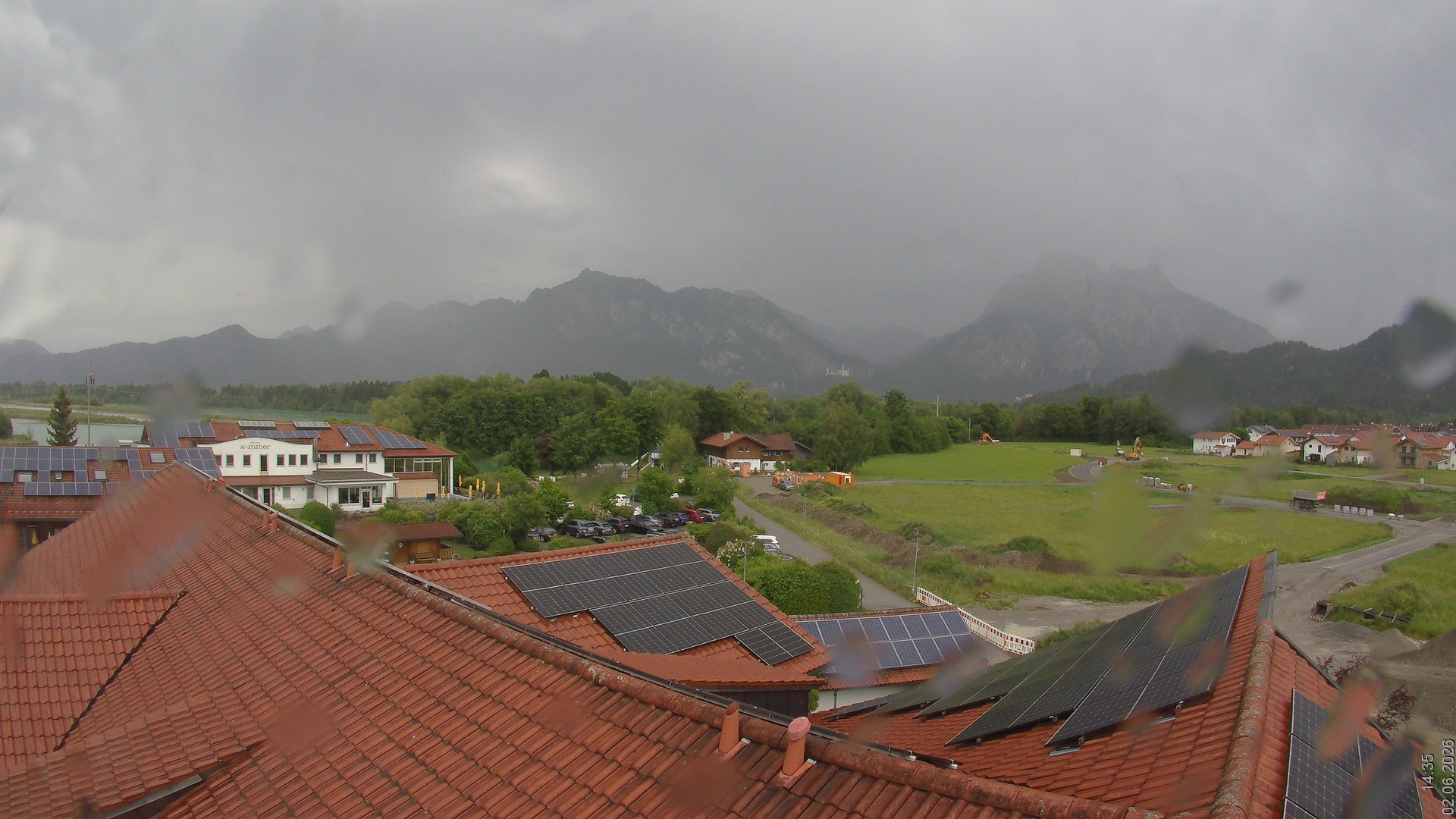 Archiv Foto Webcam Füssen: Ausblick vom Hotel Sommer