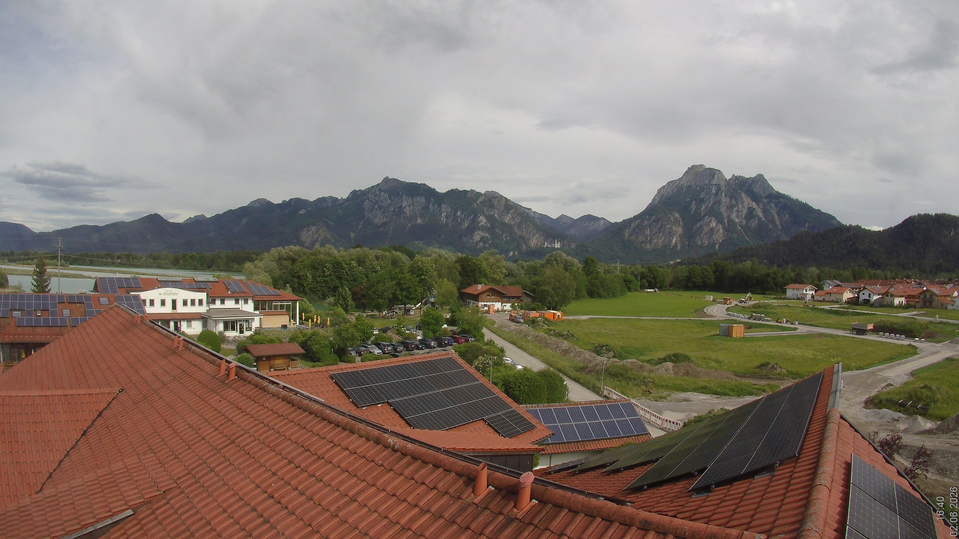 Archiv Foto Webcam Füssen: Ausblick vom Hotel Sommer