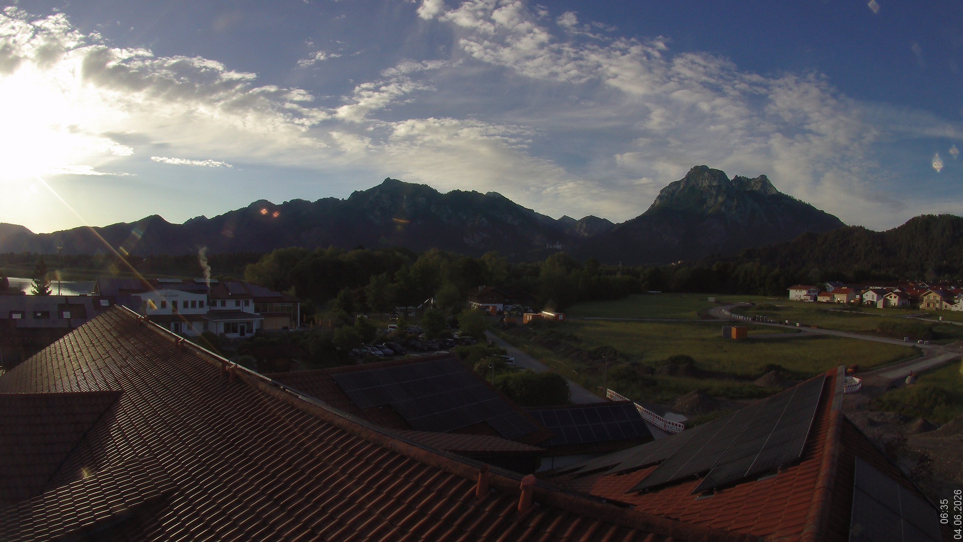 Archiv Foto Webcam Füssen: Ausblick vom Hotel Sommer