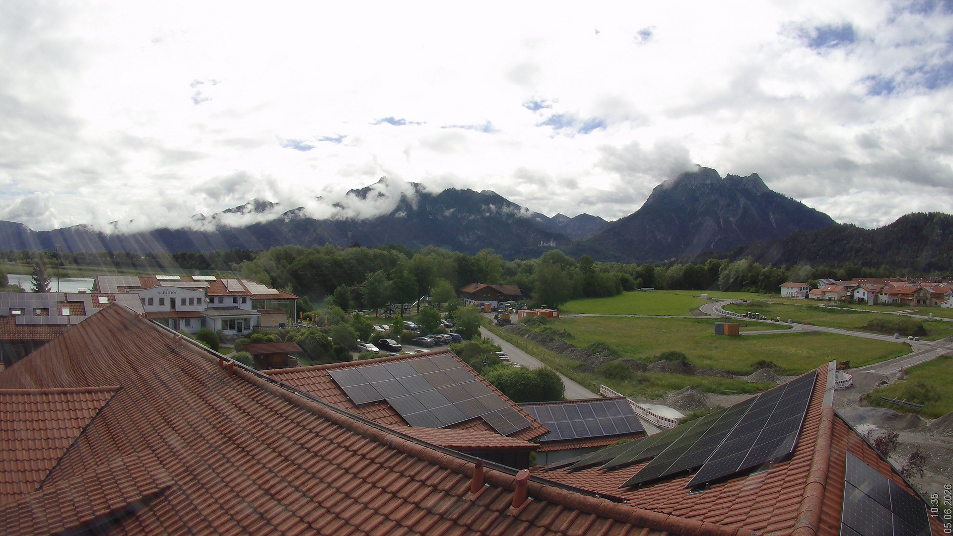Archiv Foto Webcam Füssen: Ausblick vom Hotel Sommer
