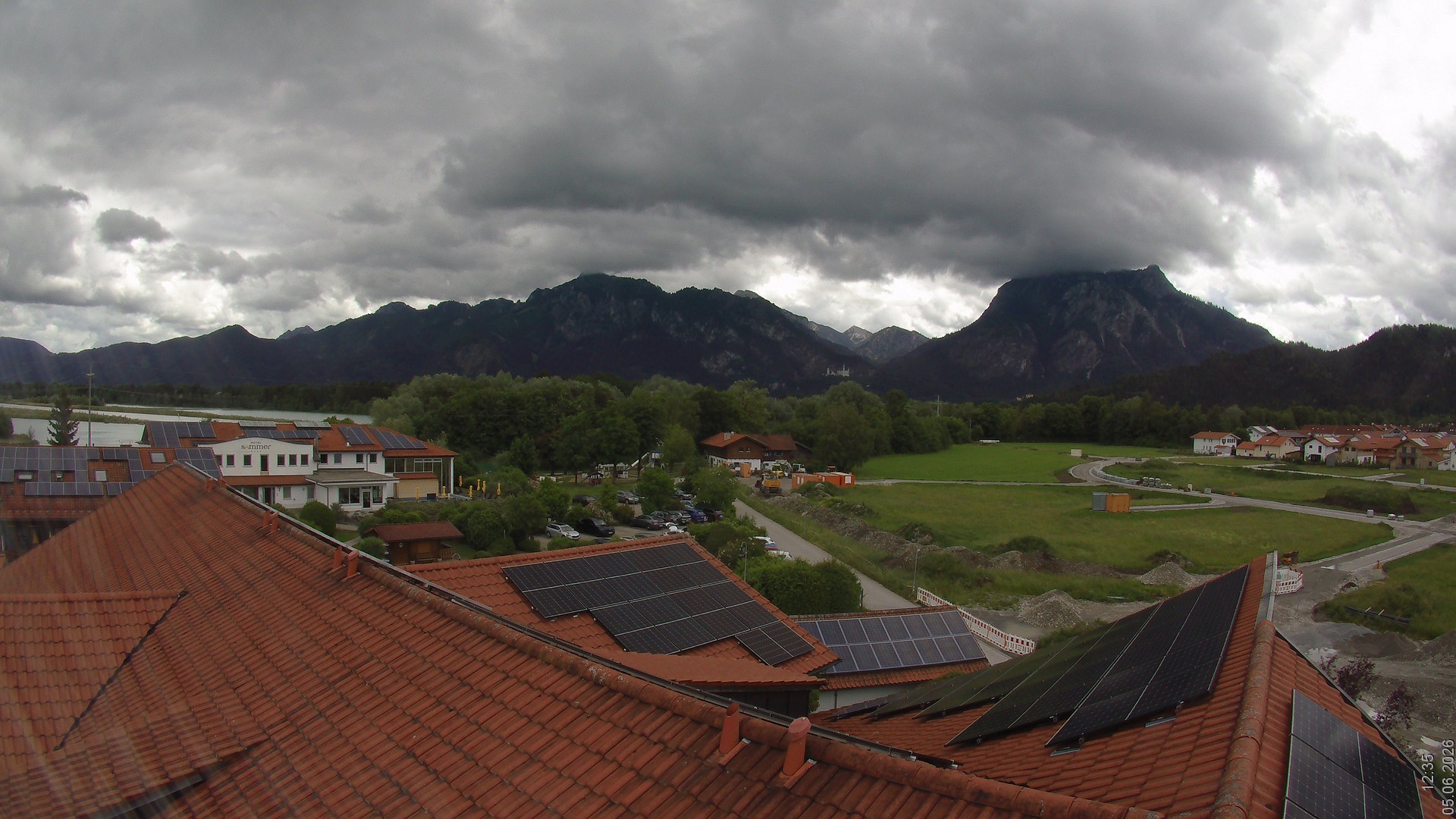 Archiv Foto Webcam Füssen: Ausblick vom Hotel Sommer