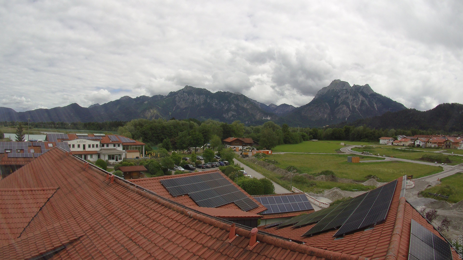 Archiv Foto Webcam Füssen: Ausblick vom Hotel Sommer